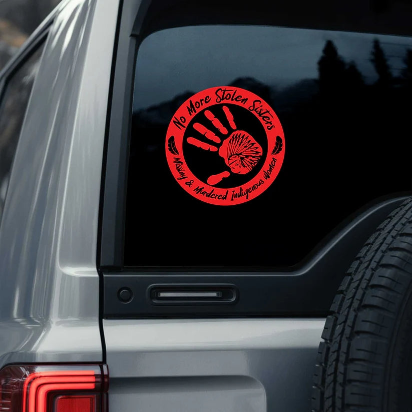 Protect Indigenous Women – MMIW Red Hand Car Sticker