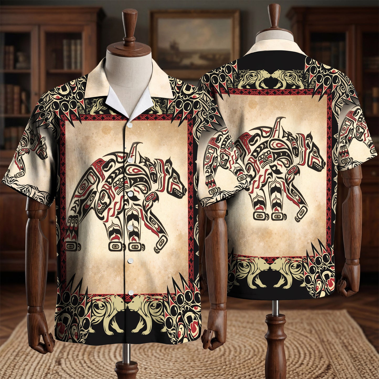 Pattern Black Hawaiian Shirt
