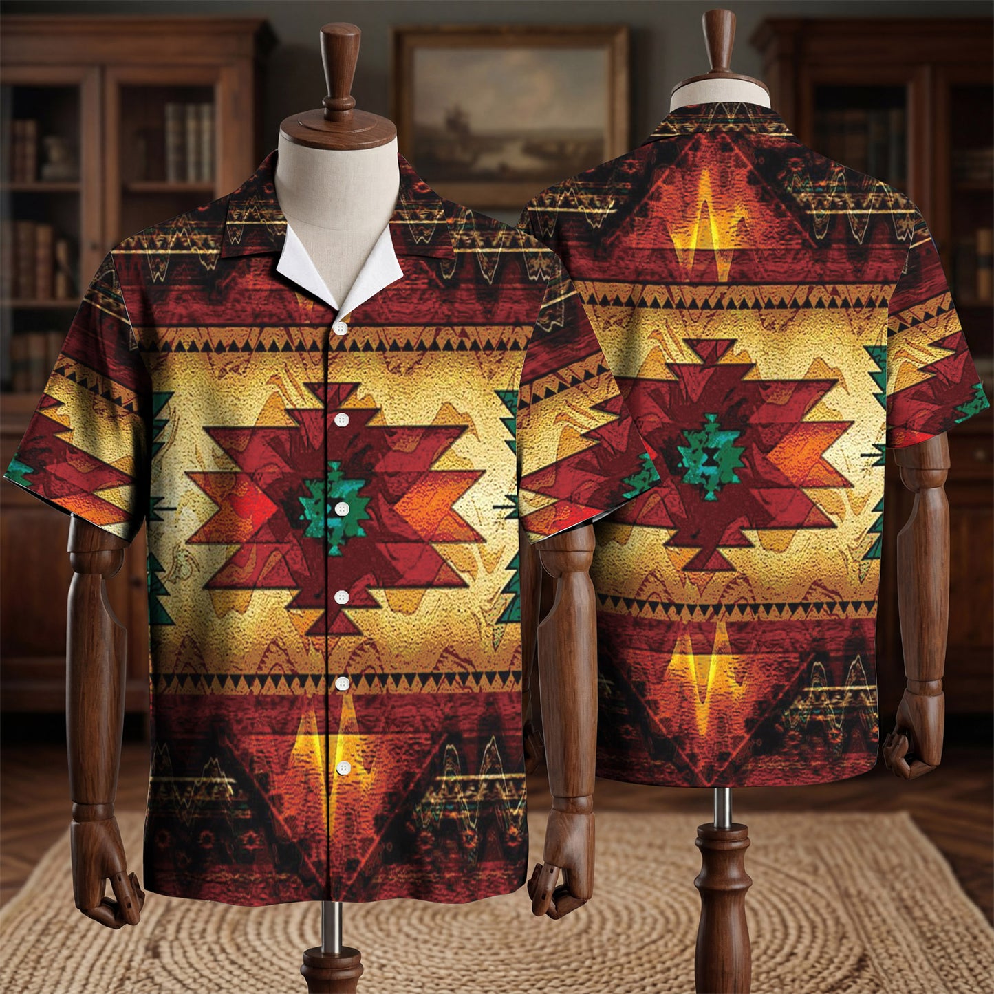 United Tribes Brown Hawaiian Shirt WCS
