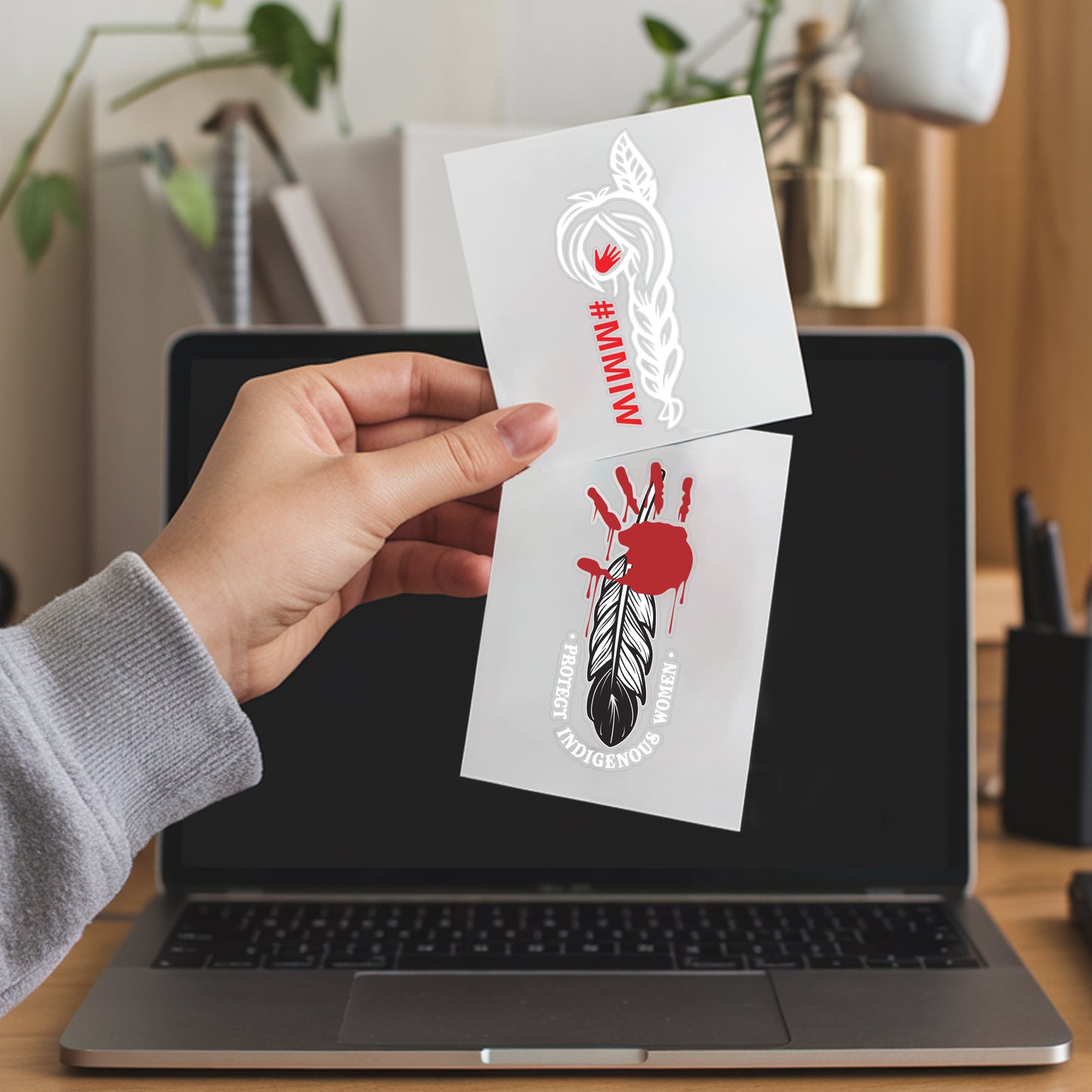 Protect Indigenous Women – MMIW Red Hand Car Sticker