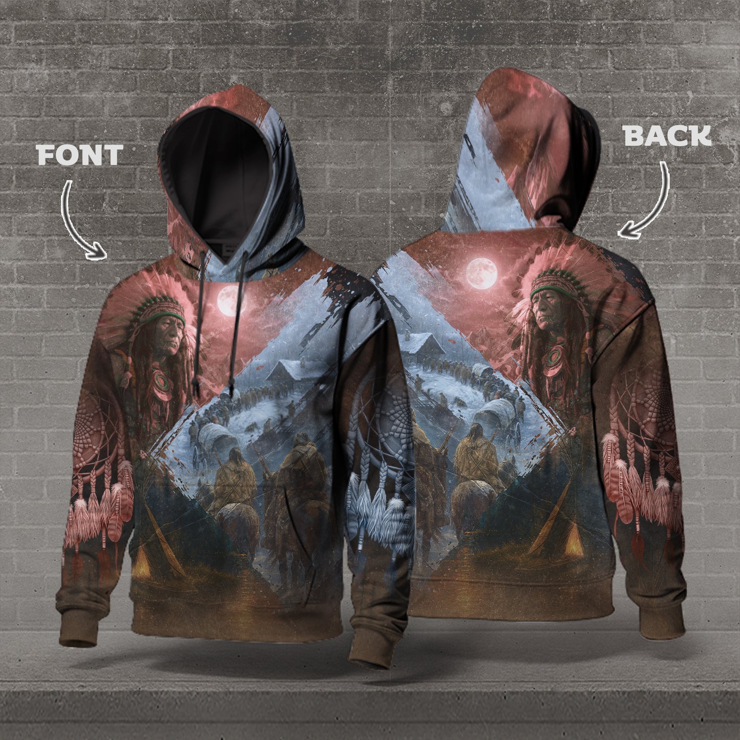 Native Chief Heritage Hoodie – The Journey of Honor and Spirit