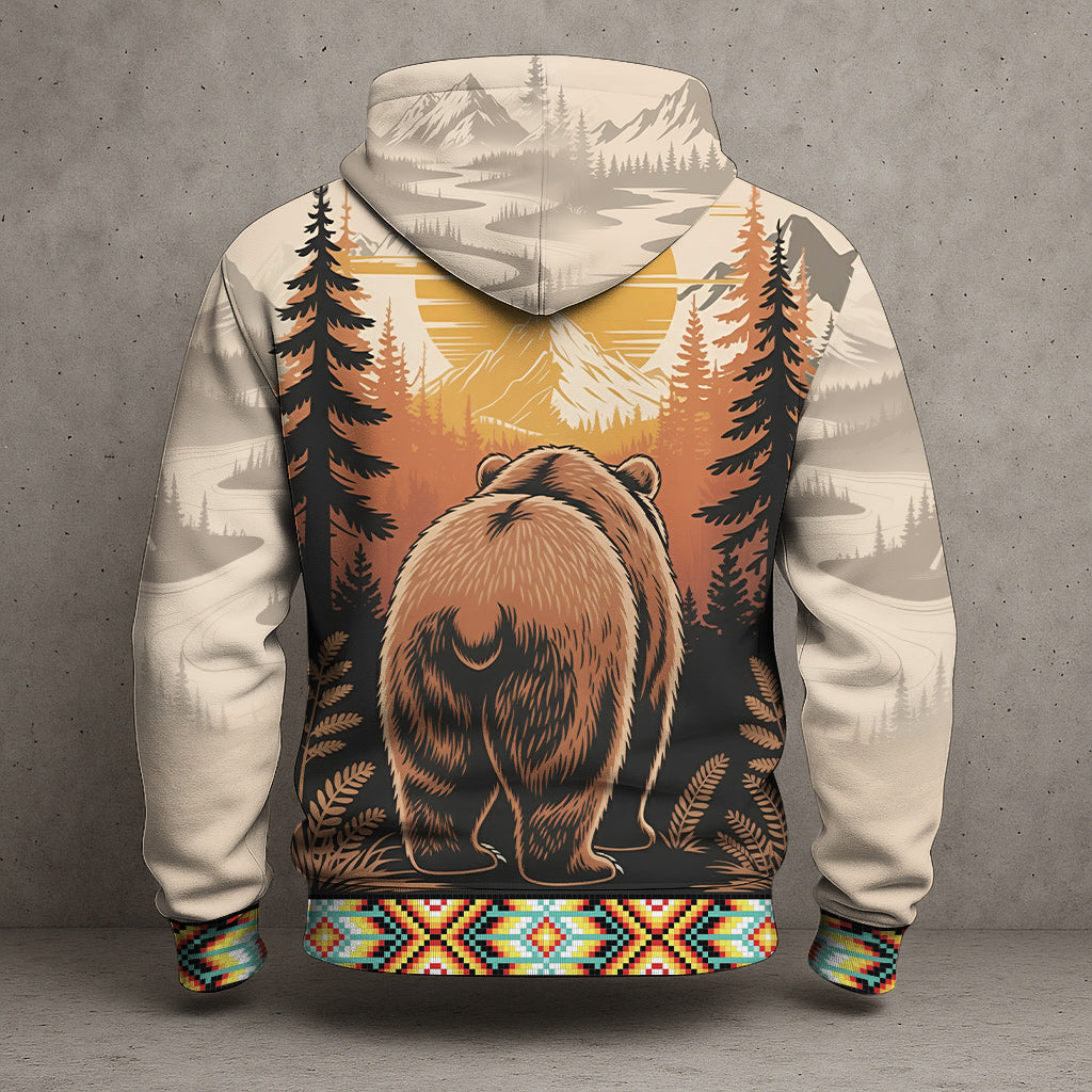 Native Heritage – The Chief Spirit Hoodie in Red & Blue, Symbol of Freedom and Pride