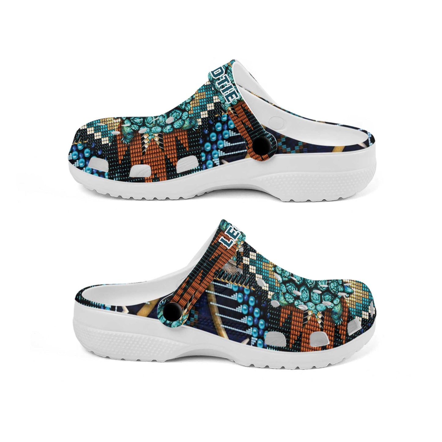Custom Name Boho Tribal Sea Turtle Clogs – Meaningful Gift for the Whole Family