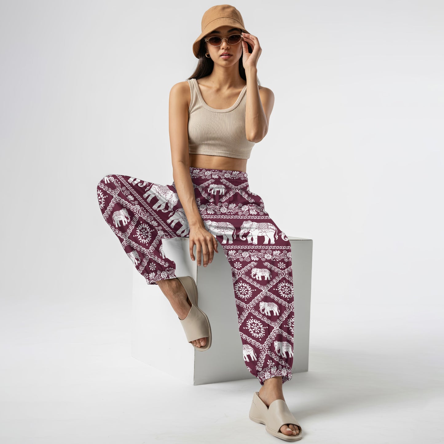 Elephant Harem Pants – Yoga Boho Clothes with Pockets 18
