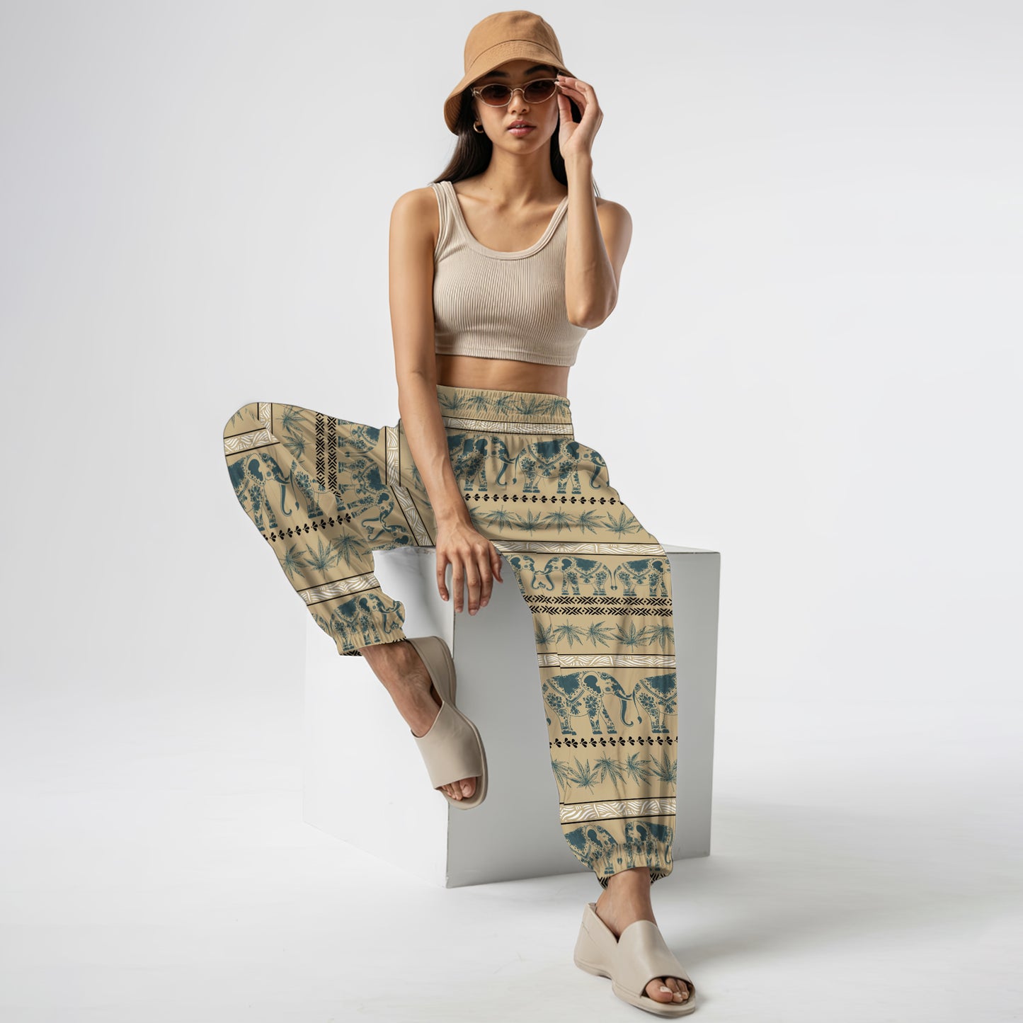 Elephant Harem Pants – Boho Yoga Pants with Pockets 02