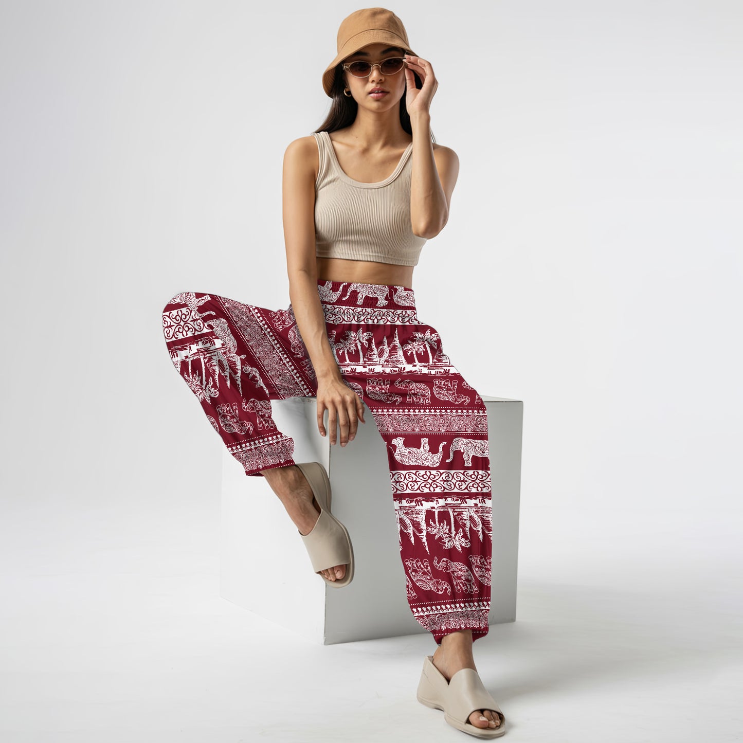 Elephant Harem Pants – Yoga Boho Clothes with Pockets 17