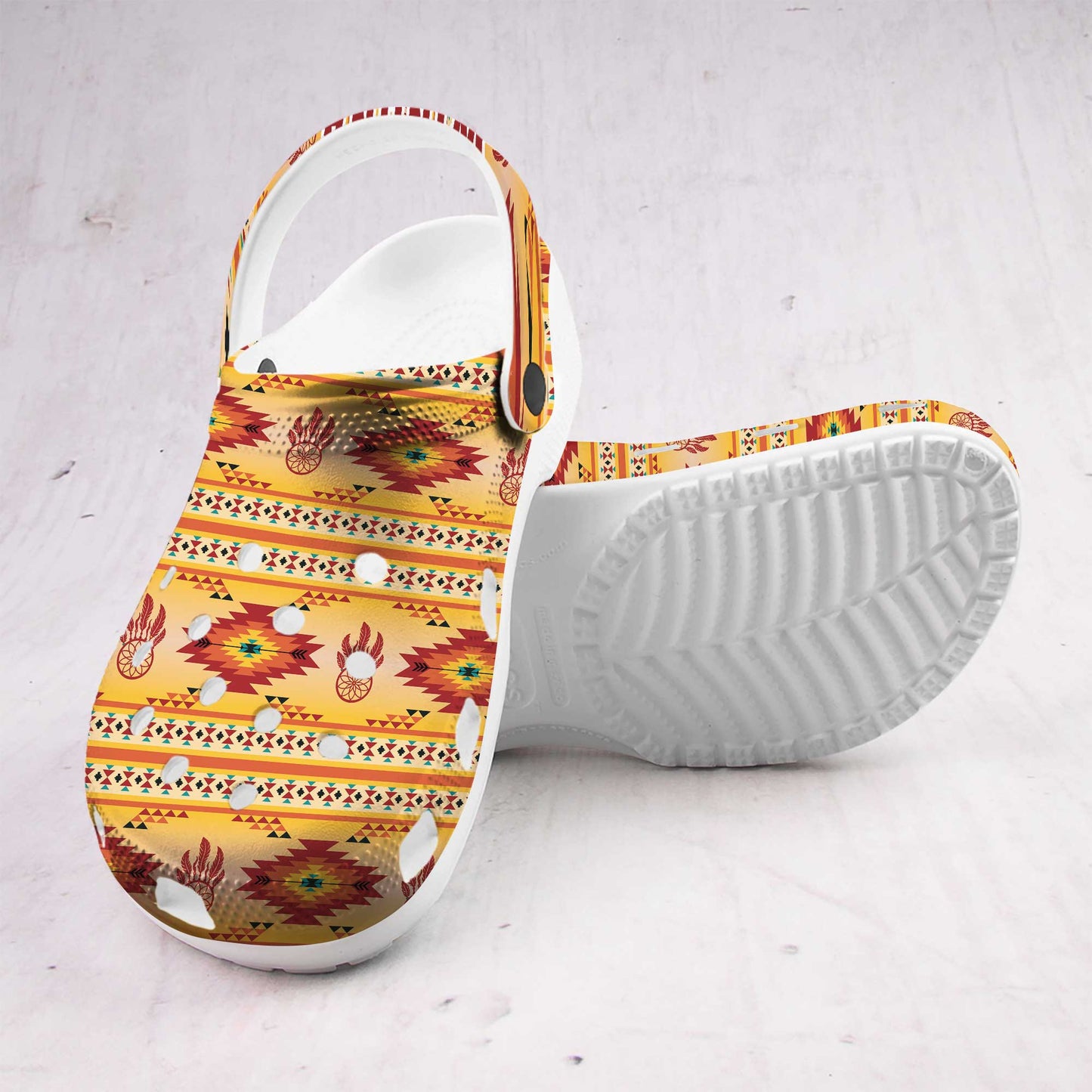 Custom Name Native Pattern Clogs – Warm & Unique Gift for the Whole Family
