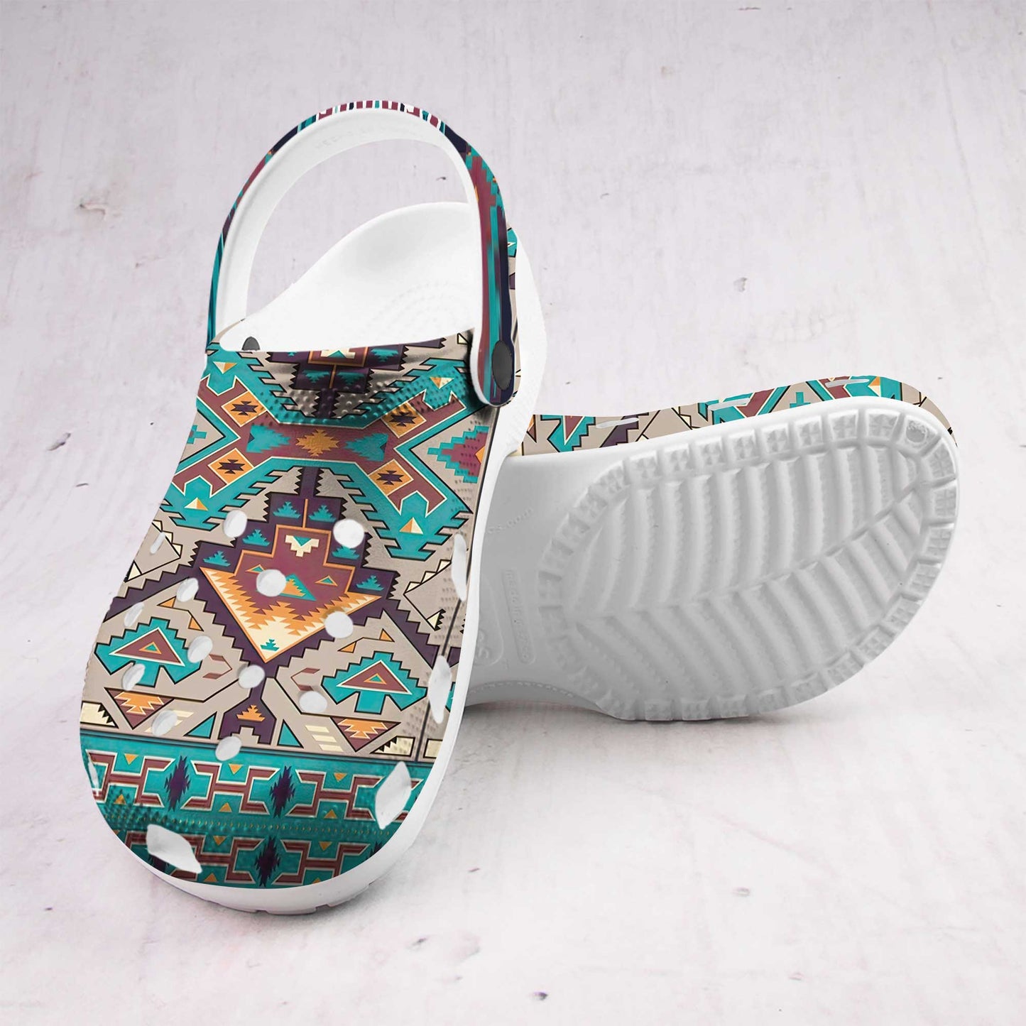 Custom Name Southwestern Pattern Clogs – Personalized Native Spirit Gift for Loved
