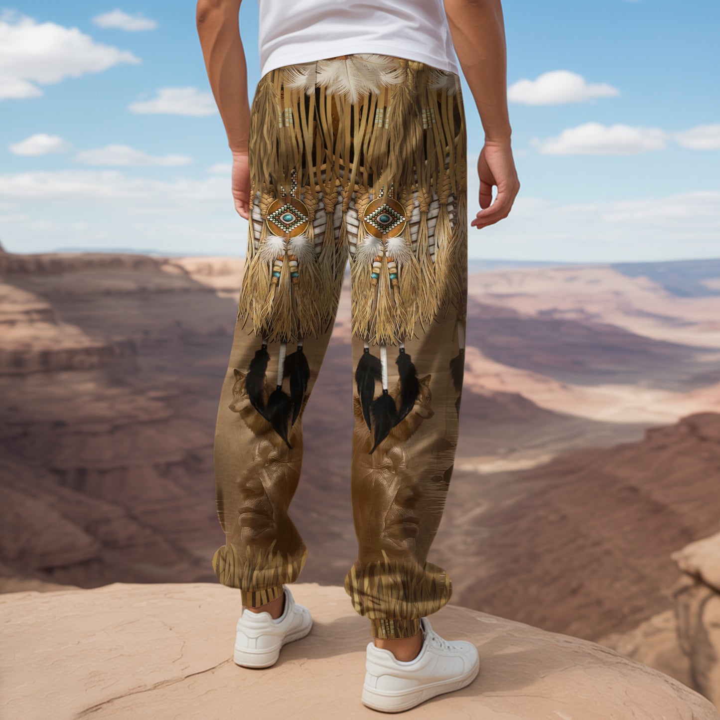 Tribal Aztec Pattern Sweatpants for Men & Women