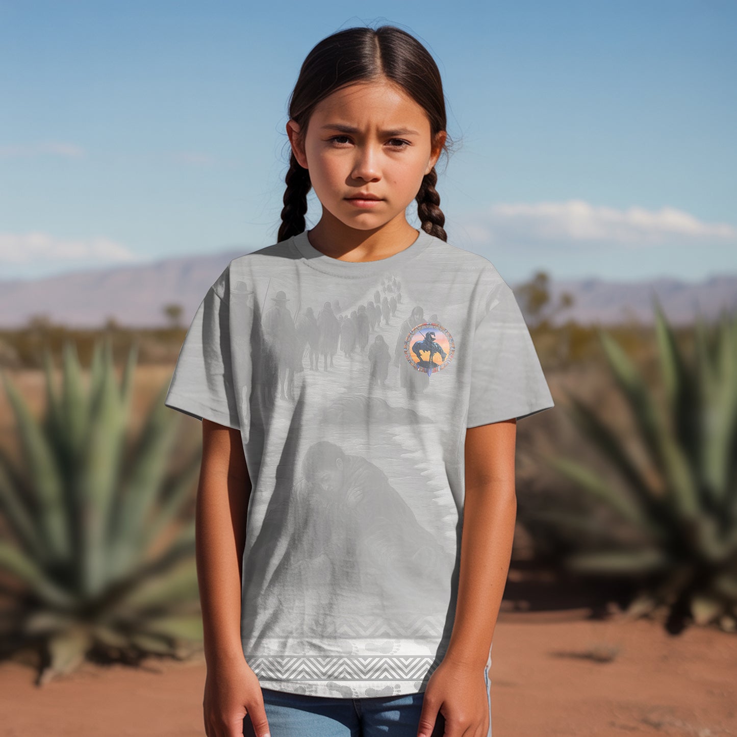 3D T-Shirt "Trail Of Tears 1828 - 1838 125000 Native American Shirt Man Ride Horse