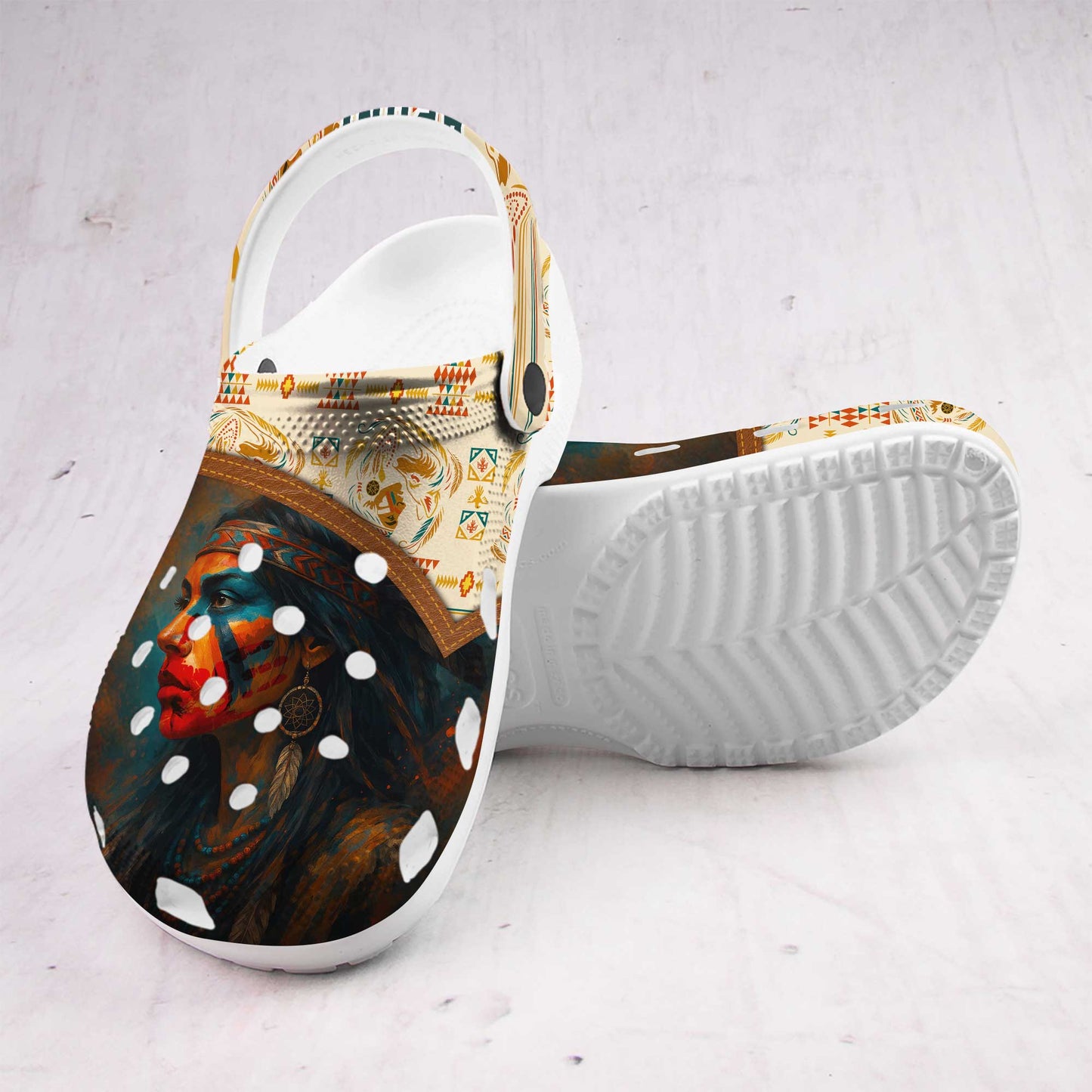 Custom Name Native Pride Clogs – Artistic Family Gift for Women Who Cherish Native Heritage