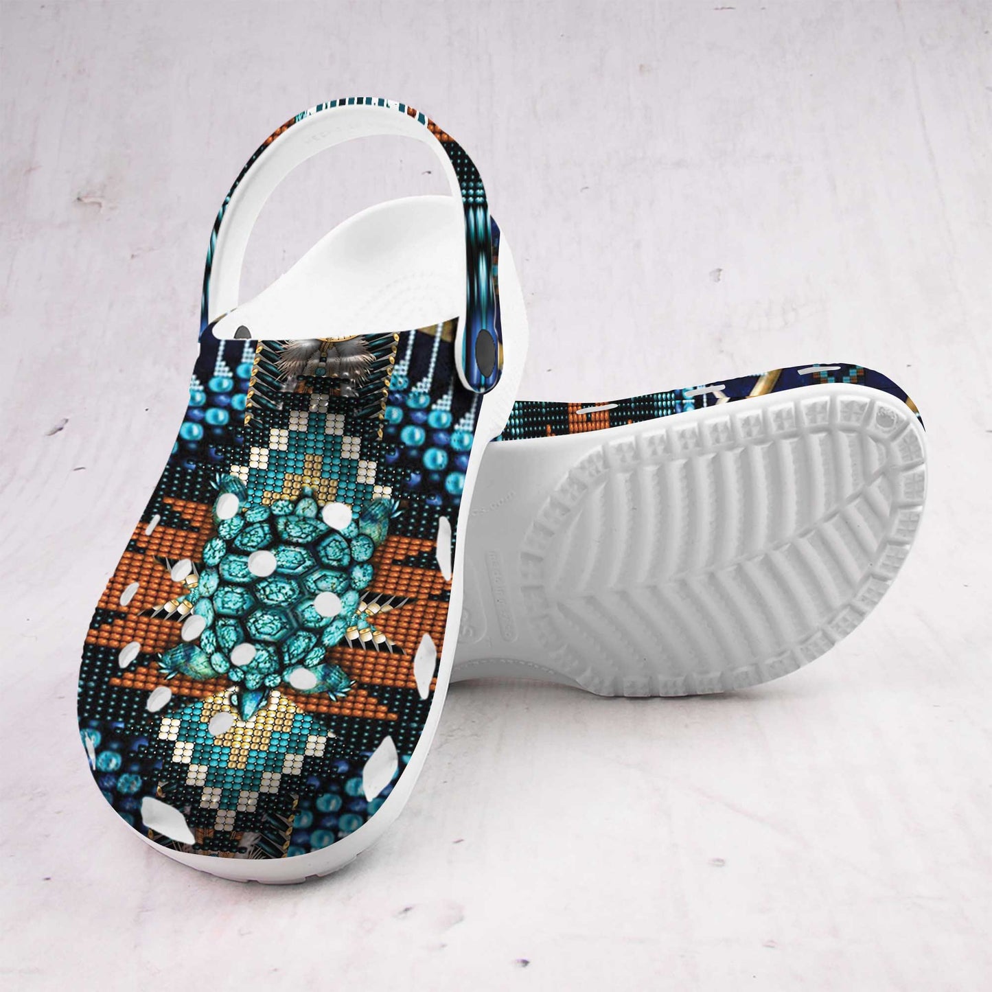 Custom Name Boho Tribal Sea Turtle Clogs – Meaningful Gift for the Whole Family