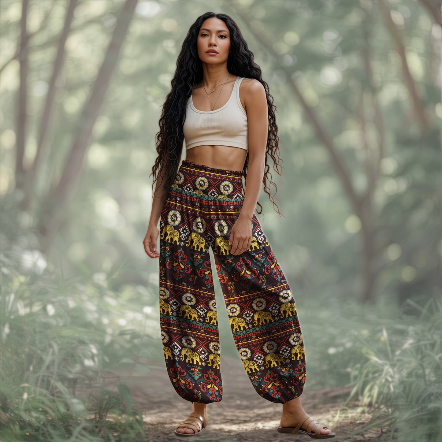 Elephant Harem Pants – Yoga Boho Clothes with Pockets 23