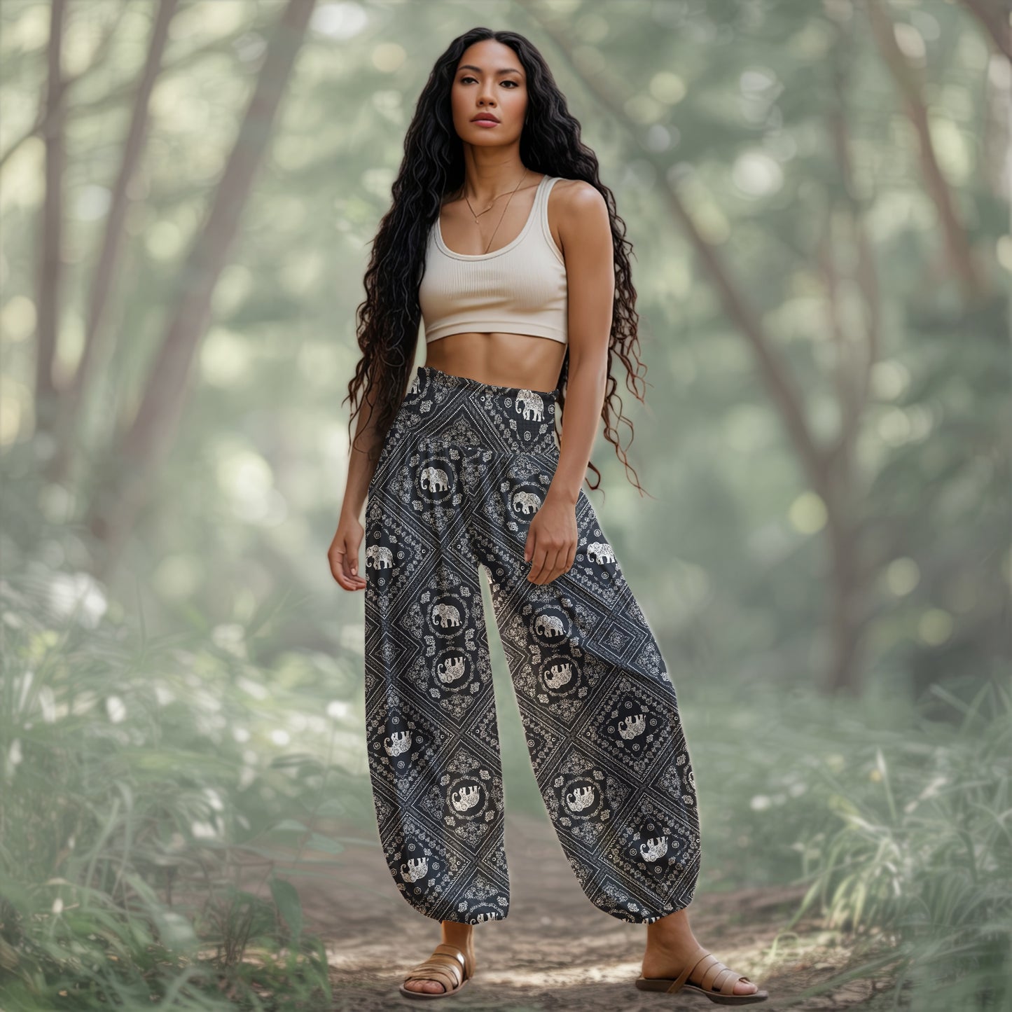Elephant Harem Pants – Yoga Boho Clothes with Pockets 20