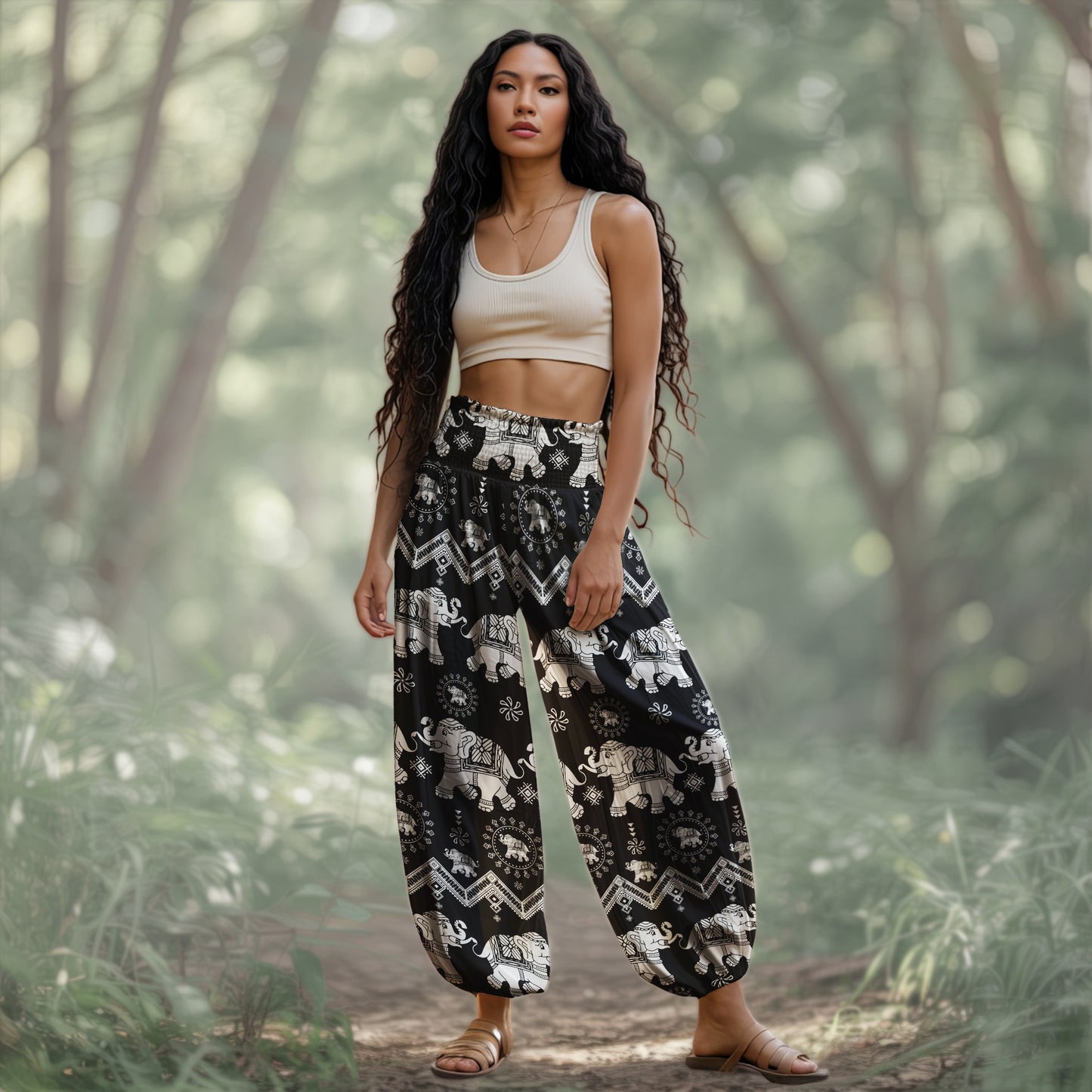 Elephant Harem Pants – Boho Yoga Pants with Pockets 10