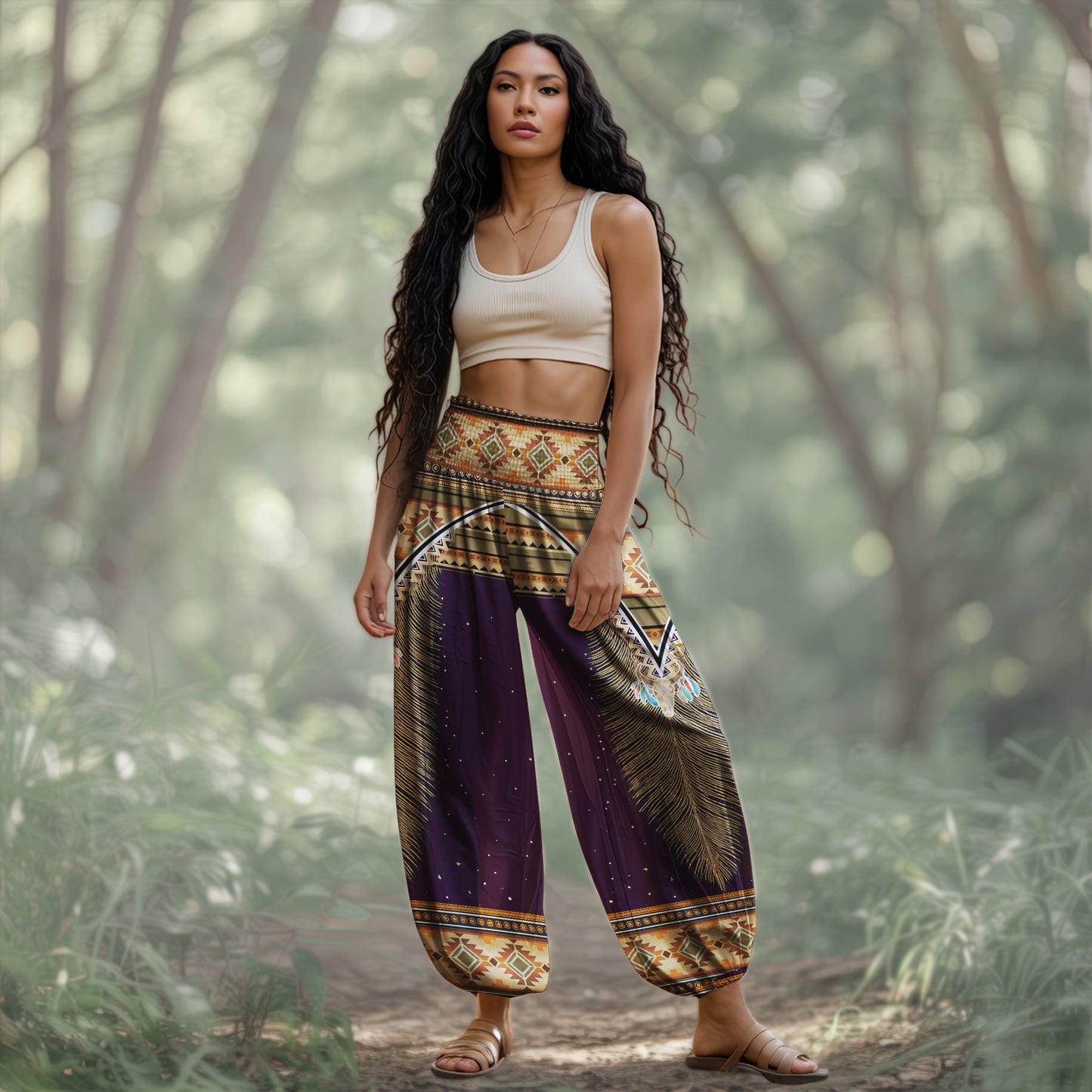 Boho Harem Pants - Yoga Boho Clothes with Pockets