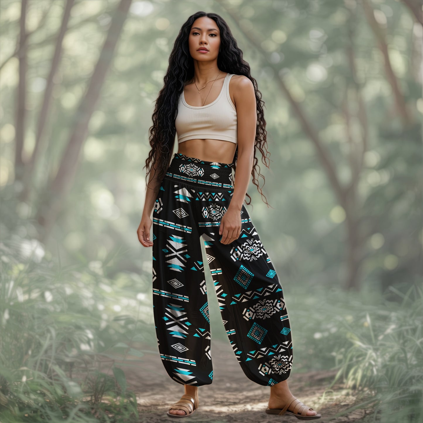 Boho Harem Pants - Yoga Boho Clothes with Pockets 04