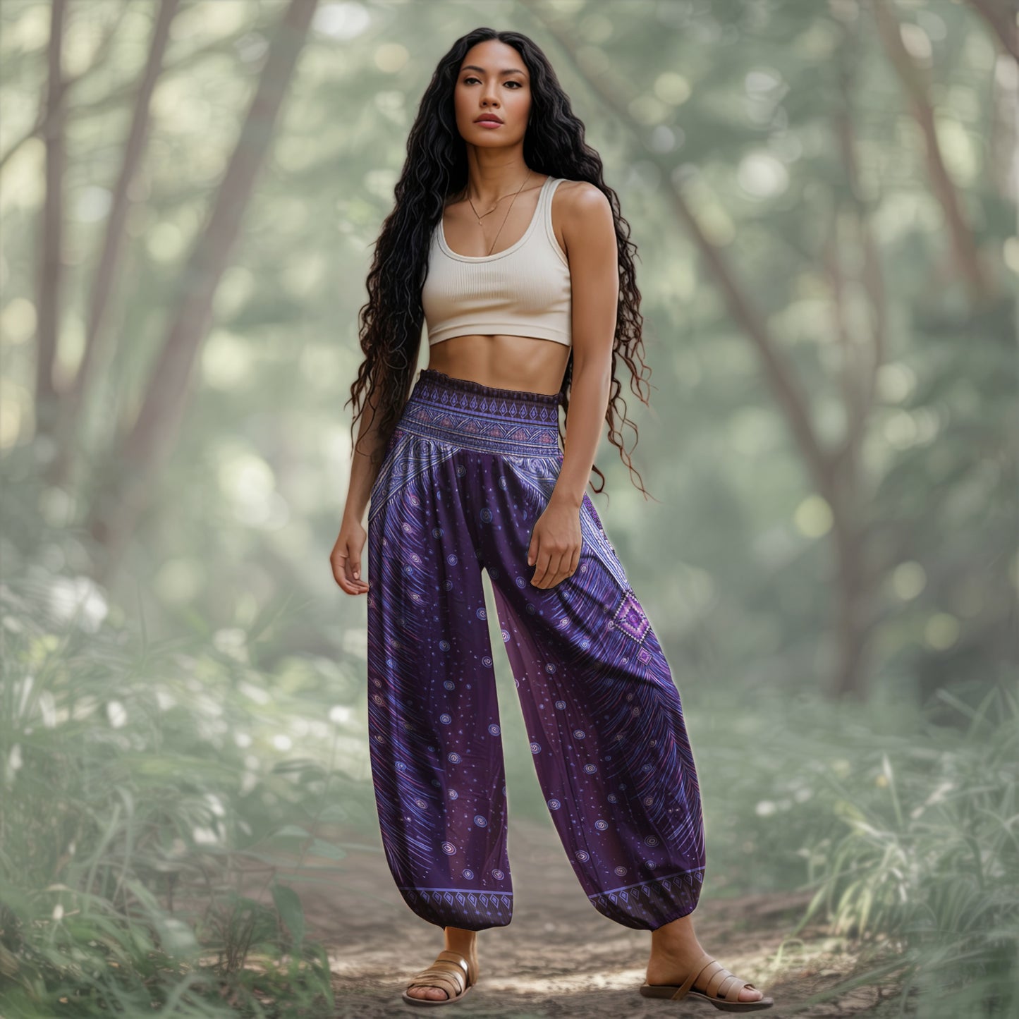 Boho Harem Pants - Yoga Boho Clothes with Pockets