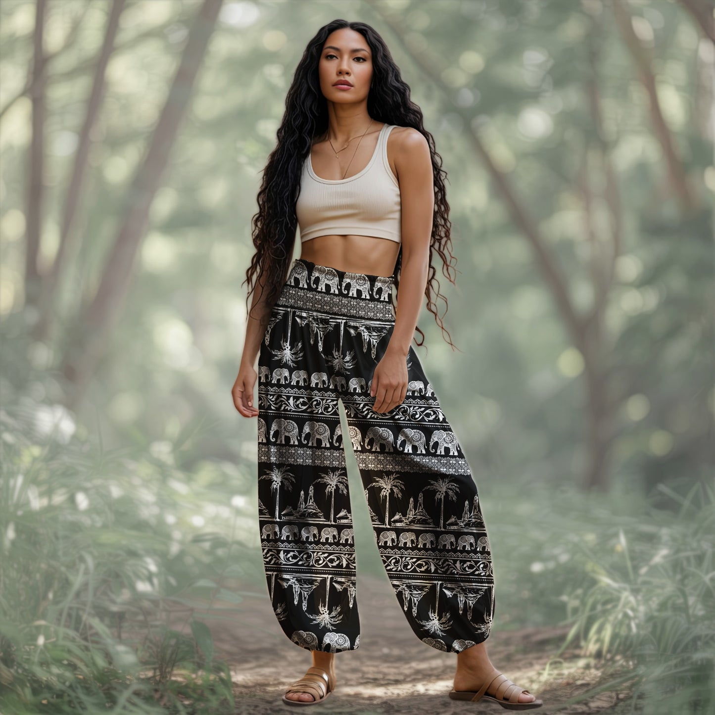 Elephant Harem Pants – Yoga Boho Clothes with Pockets 19