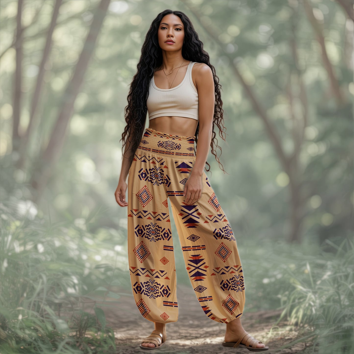Boho Harem Pants - Yoga Boho Clothes with Pockets 02