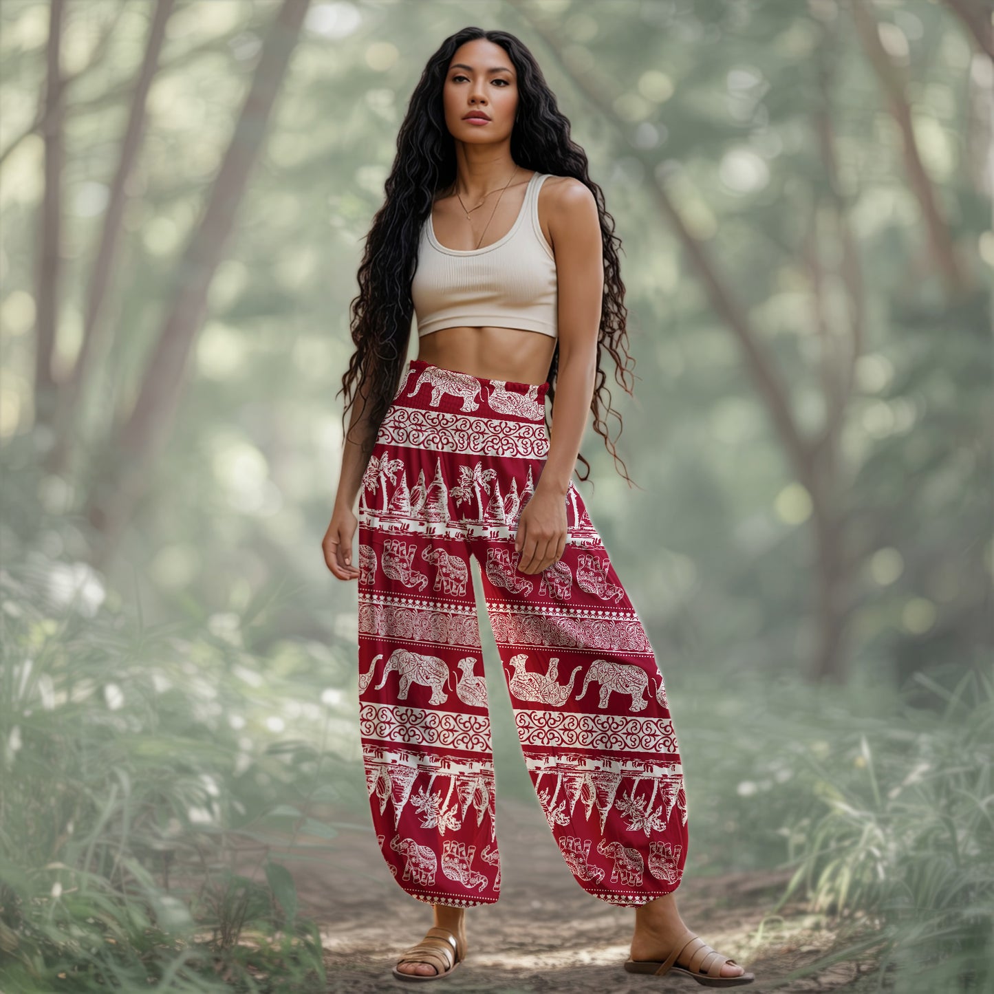 Elephant Harem Pants – Yoga Boho Clothes with Pockets 17