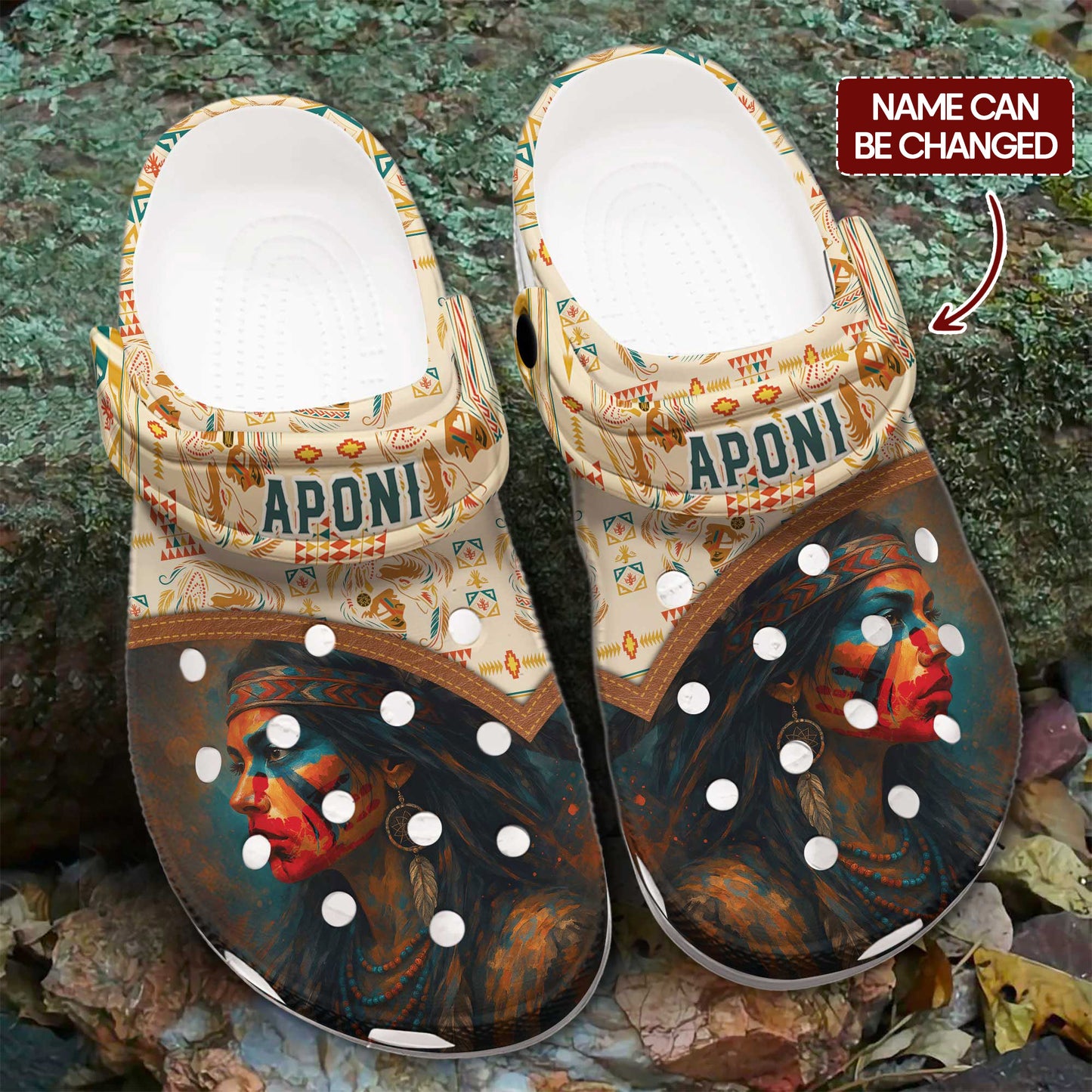 Custom Name Native Pride Clogs – Artistic Family Gift for Women Who Cherish Native Heritage
