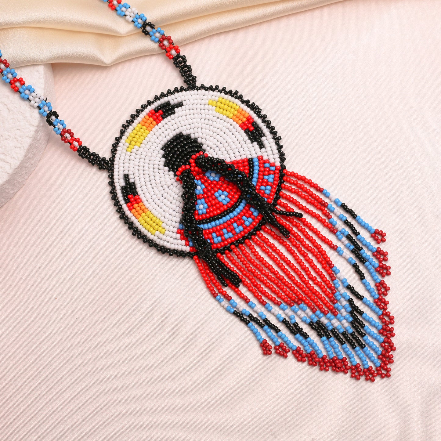 SALE 50% OFF - Premium MMIW Handmade Beaded Necklace Long Native American Style for Women