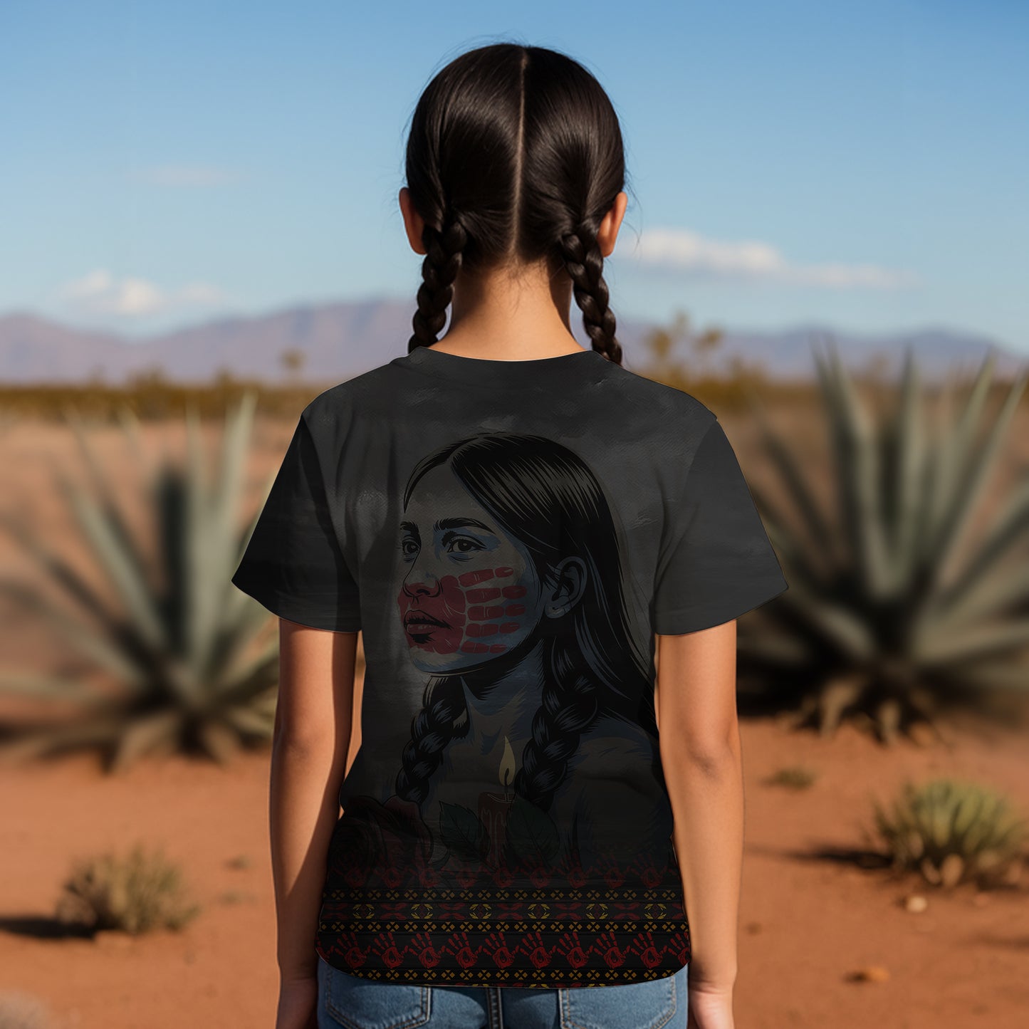 3D T-Shirt - MMIW No More Stolen Sisters Red Hand