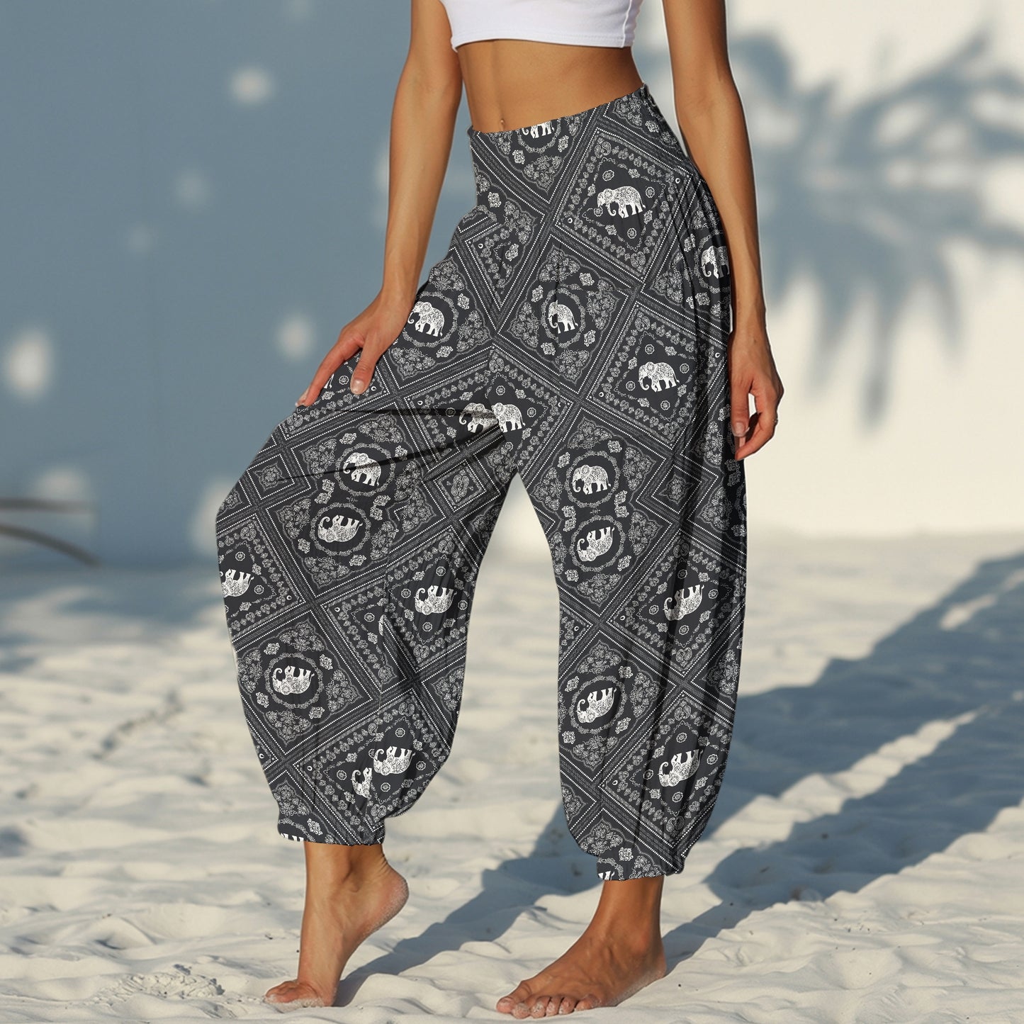 Elephant Harem Pants – Yoga Boho Clothes with Pockets 20