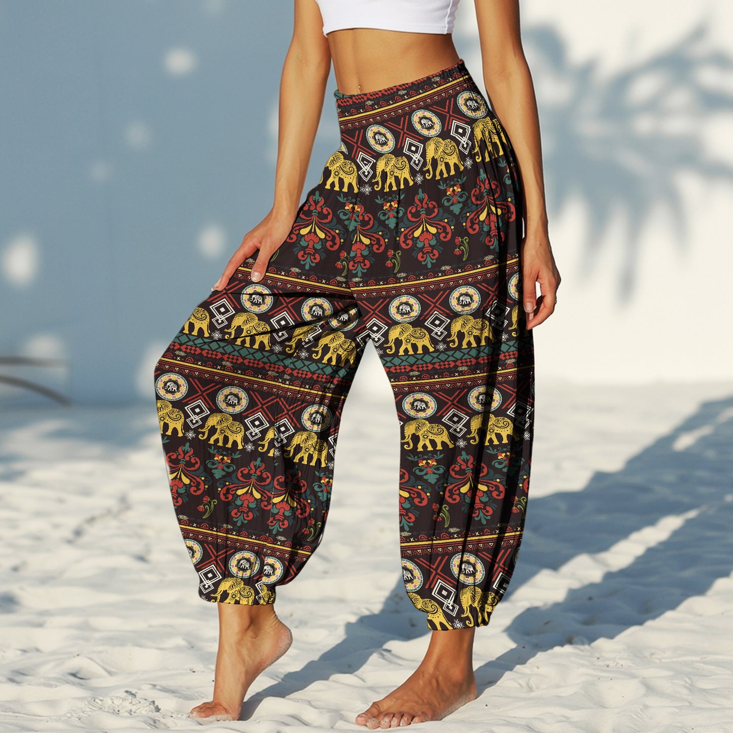 Elephant Harem Pants – Yoga Boho Clothes with Pockets 23