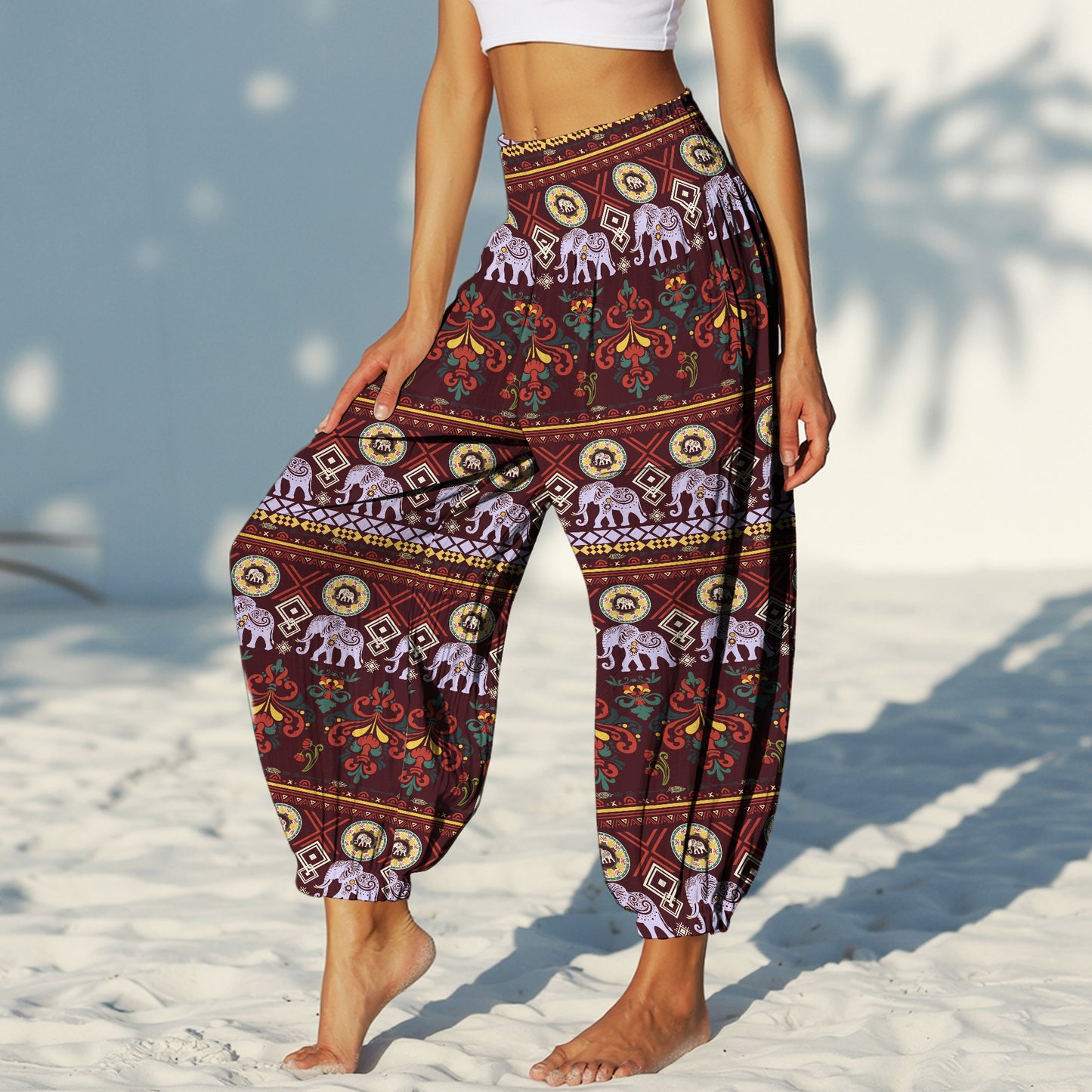 Elephant Harem Pants – Yoga Boho Clothes with Pockets 23