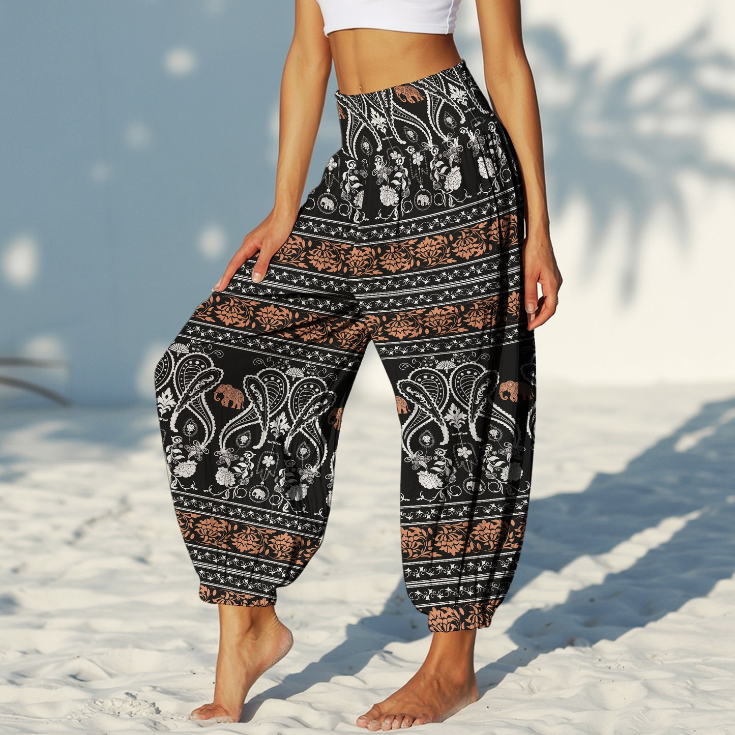 Elephant Harem Pants – Yoga Boho Clothes with Pockets 21