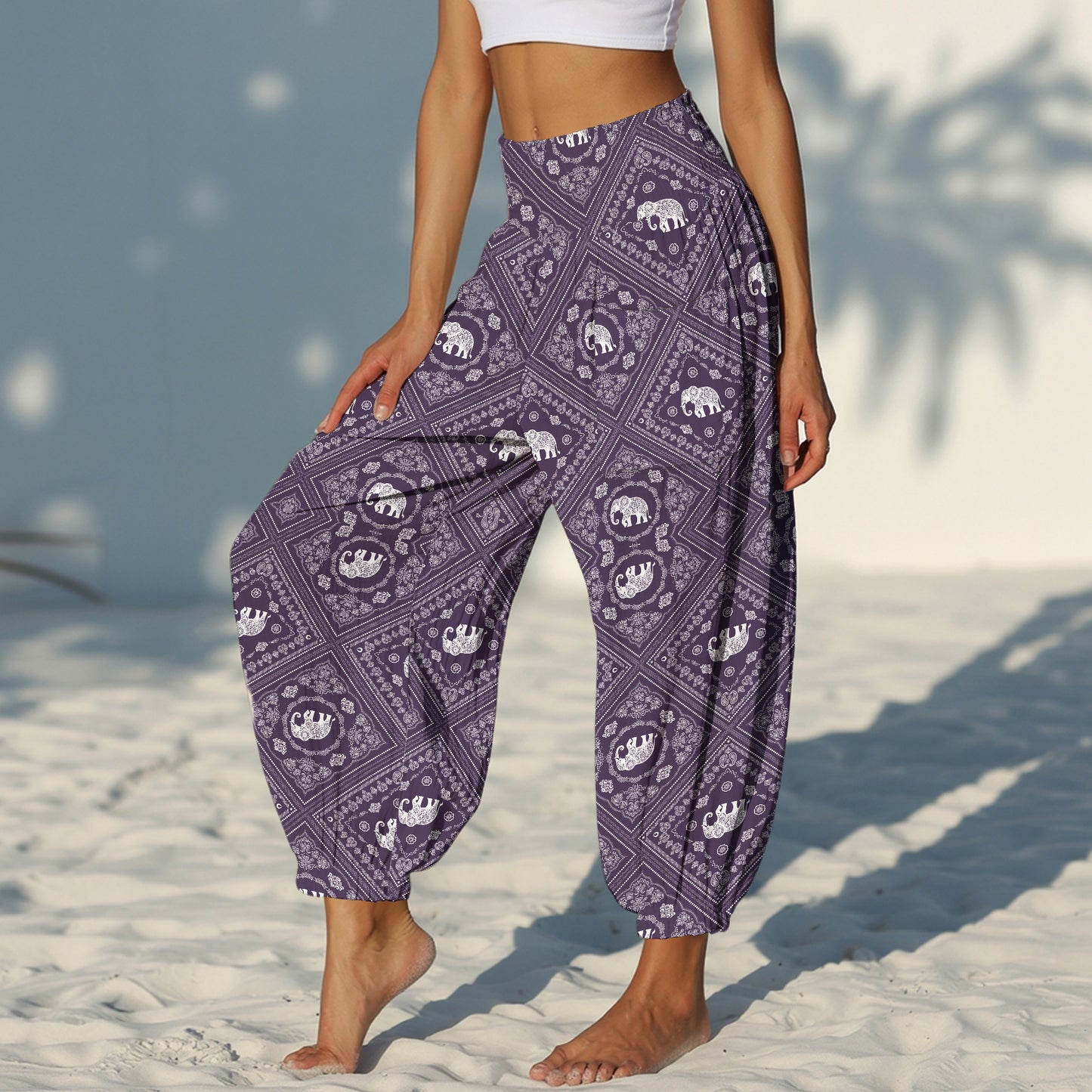 Elephant Harem Pants – Yoga Boho Clothes with Pockets 20