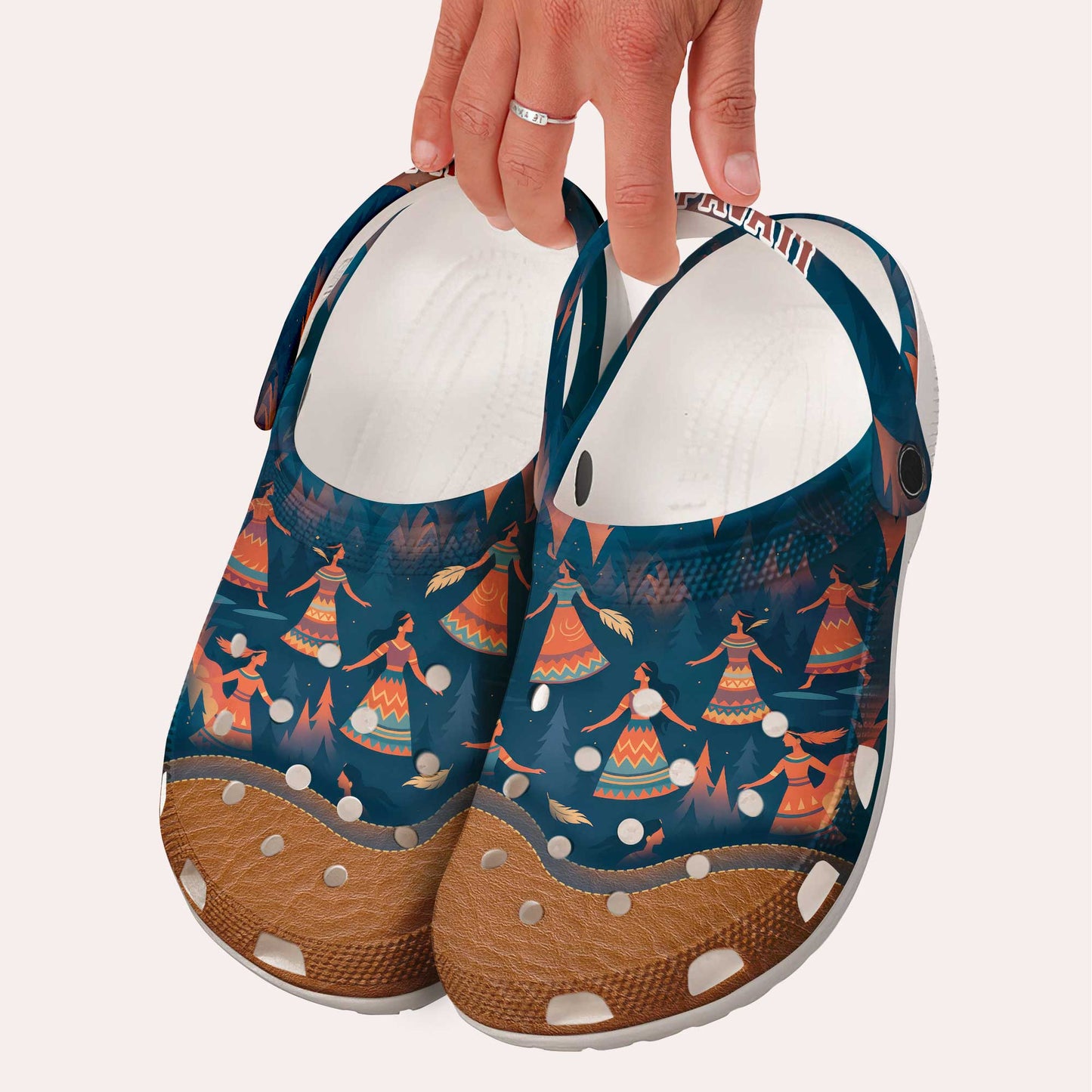 Custom Name Native Clogs with Tribal Design – Ideal Family Gift for All Ages