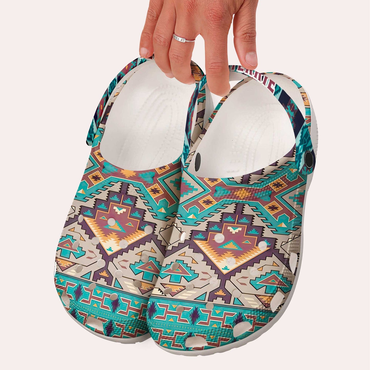 Custom Name Southwestern Pattern Clogs – Personalized Native Spirit Gift for Loved