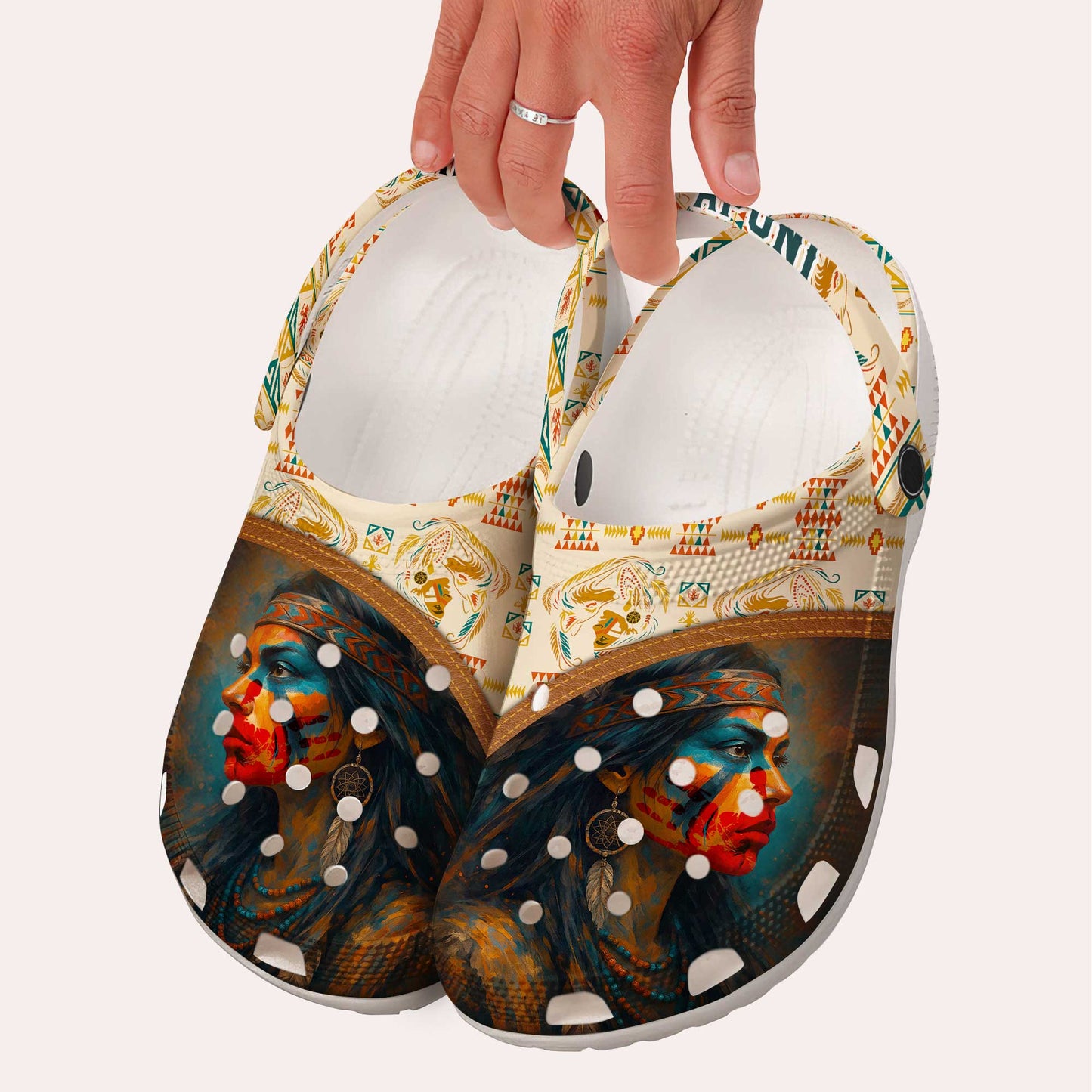 Custom Name Native Pride Clogs – Artistic Family Gift for Women Who Cherish Native Heritage