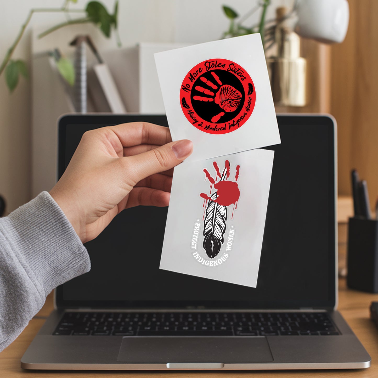 Protect Indigenous Women – MMIW Red Hand Car Sticker