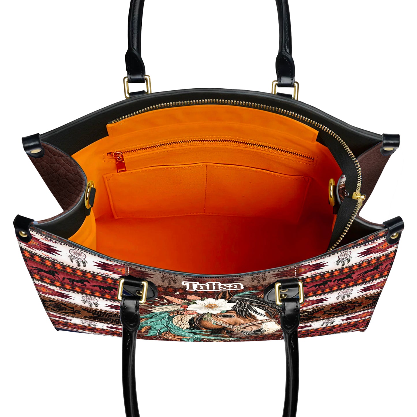 Personalized Leather Handbag for Women - Design Patterns Boho Western Style 02