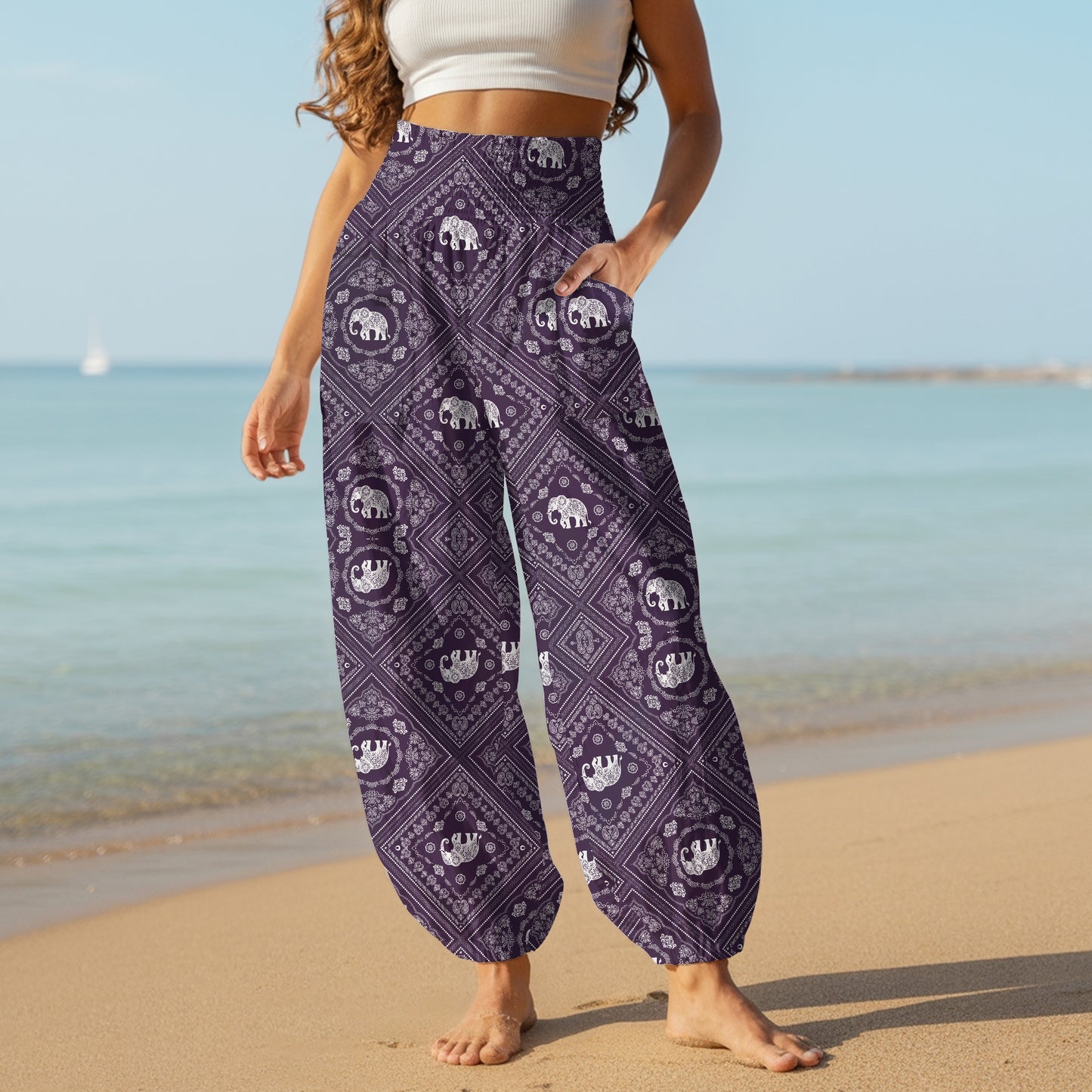 Elephant Harem Pants – Yoga Boho Clothes with Pockets 20