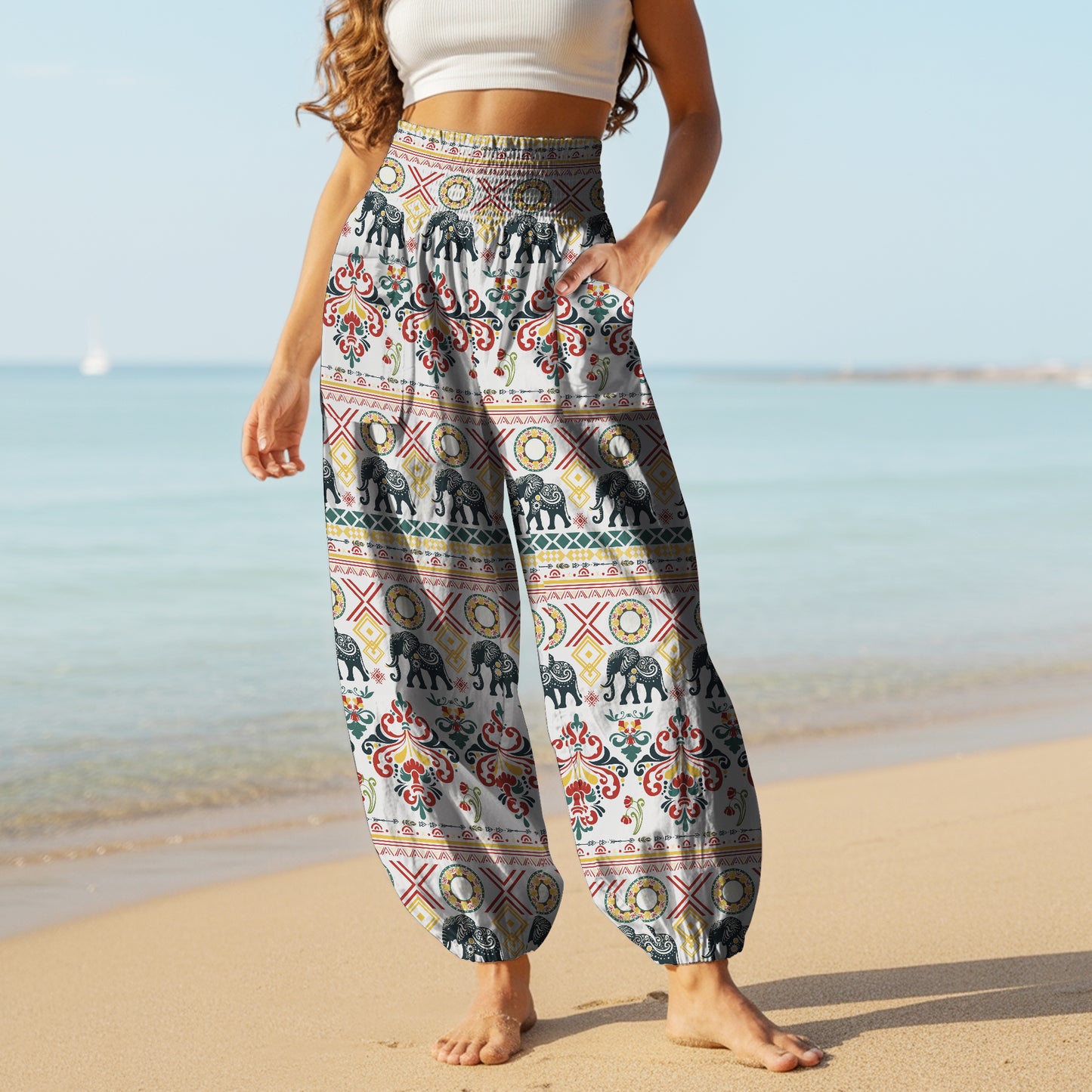 Elephant Harem Pants – Yoga Boho Clothes with Pockets 23