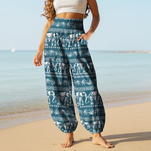 Elephant Harem Pants – Boho Yoga Pants with Pockets 02