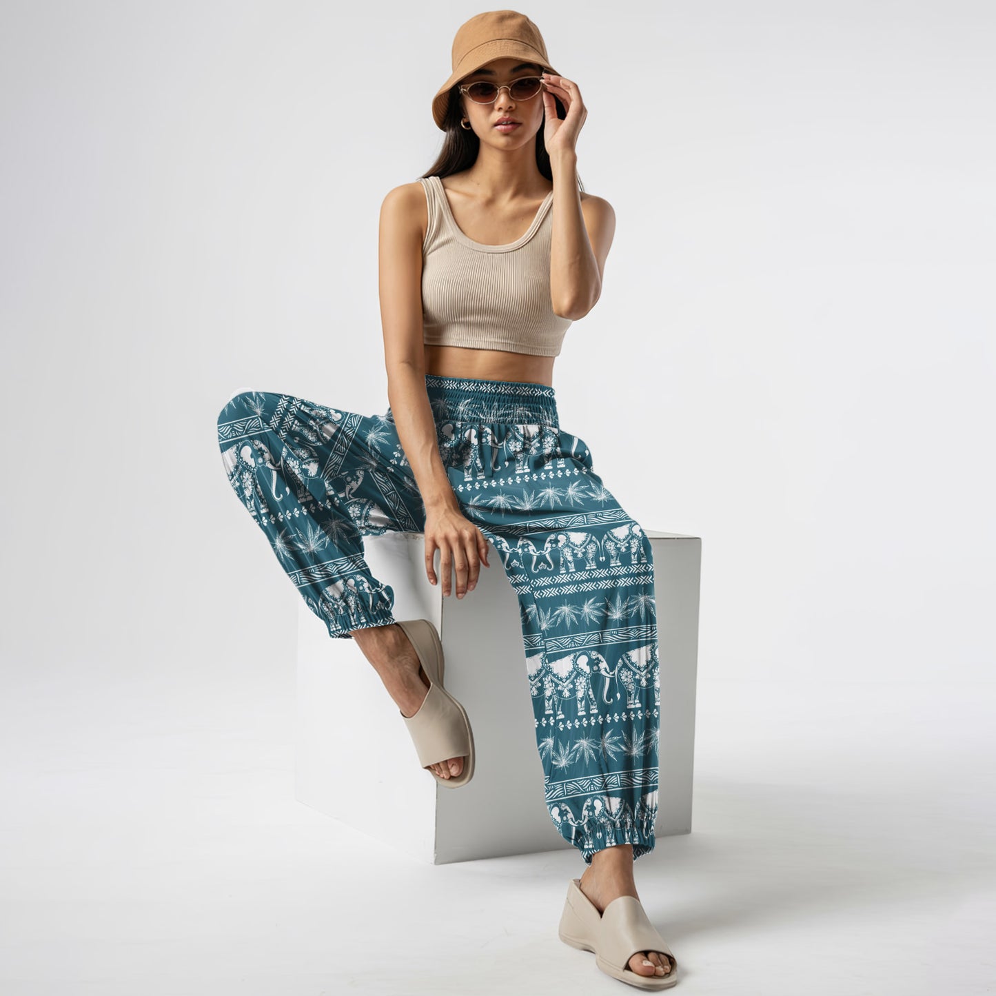 Elephant Harem Pants – Boho Yoga Pants with Pockets 02