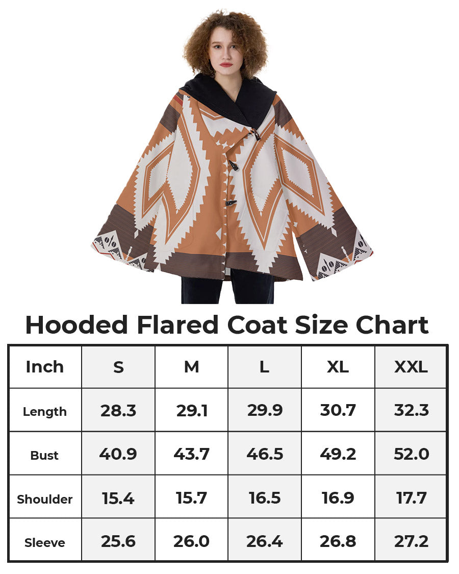 Fashion Women Pattern Button Coat Print Hooded Jacket Outerwear 08