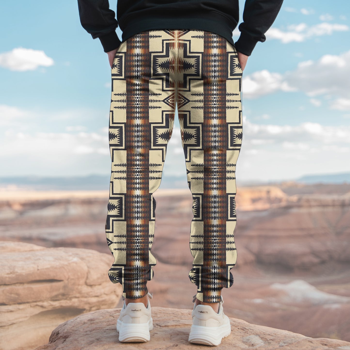 Tribal Aztec Pattern Sweatpants for Men & Women 25