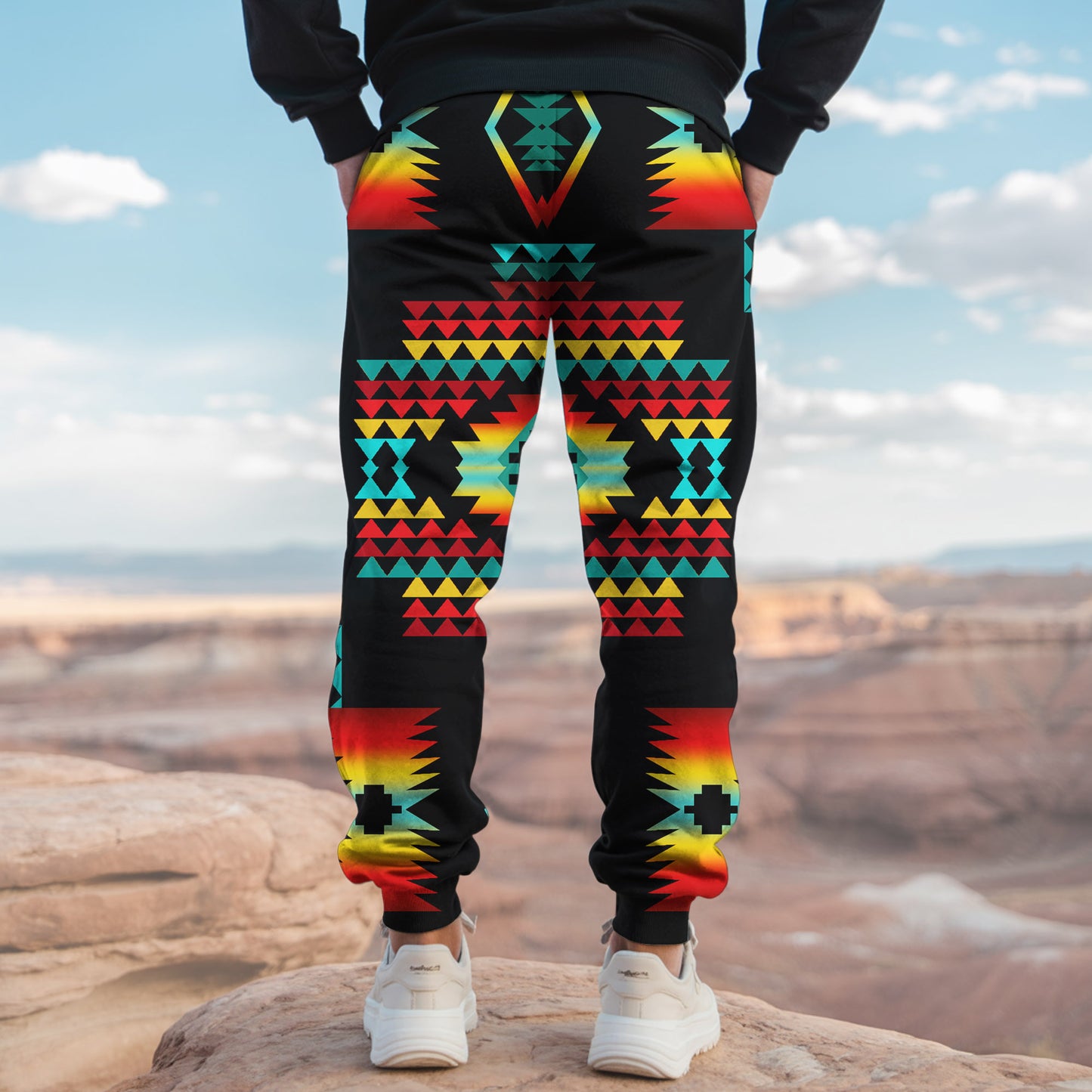 Tribal Aztec Pattern Sweatpants for Men & Women 24