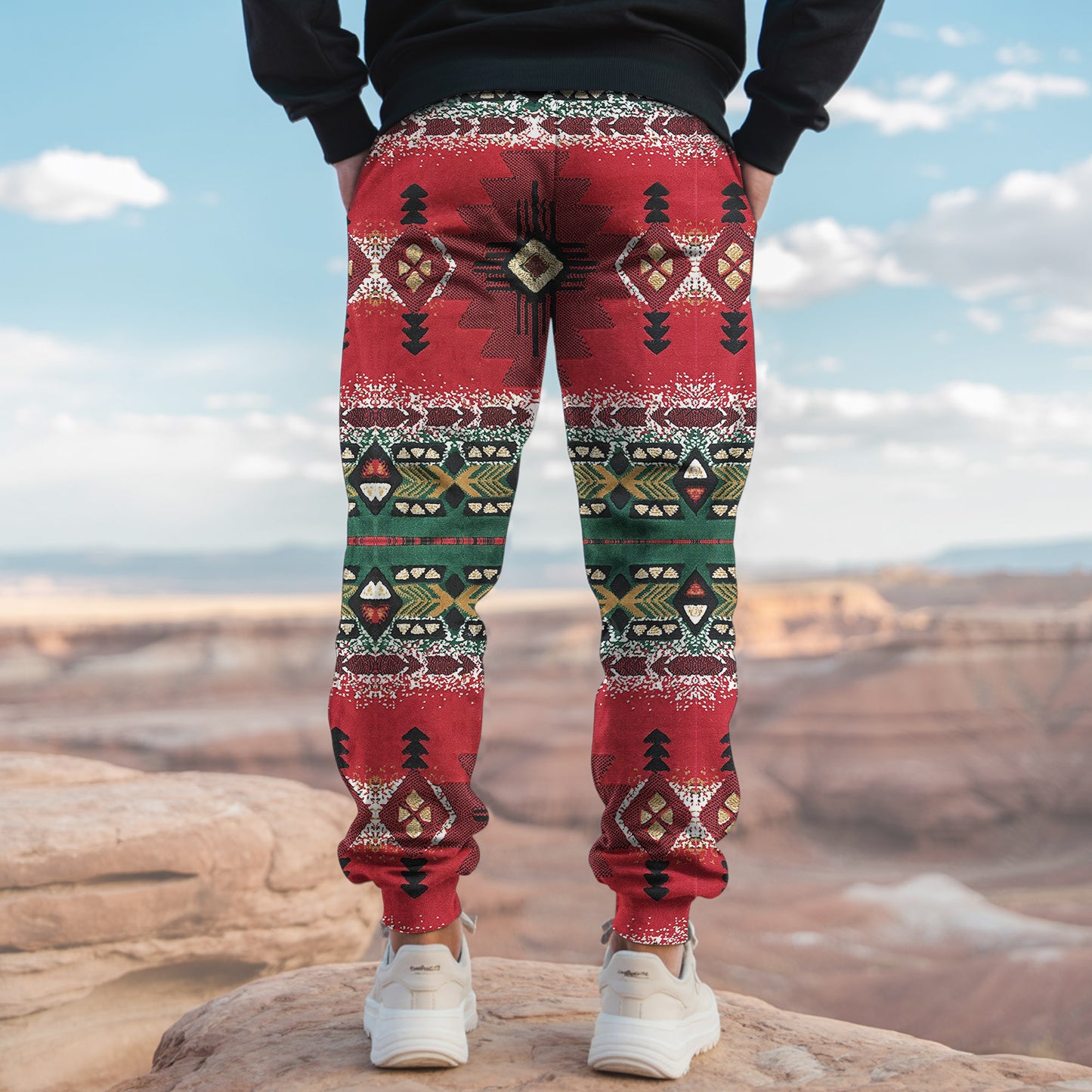 Tribal Aztec Pattern Sweatpants for Men & Women 22