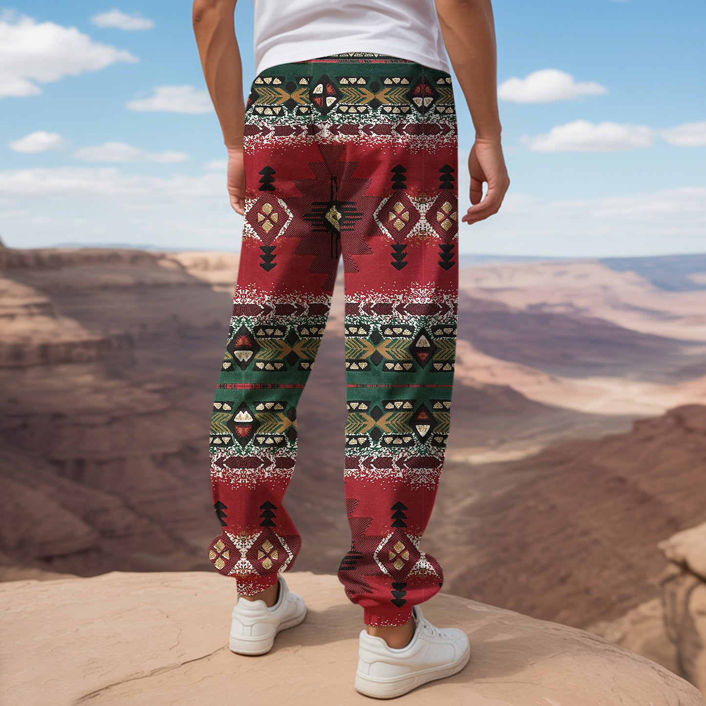 Tribal Aztec Pattern Sweatpants for Men & Women 22