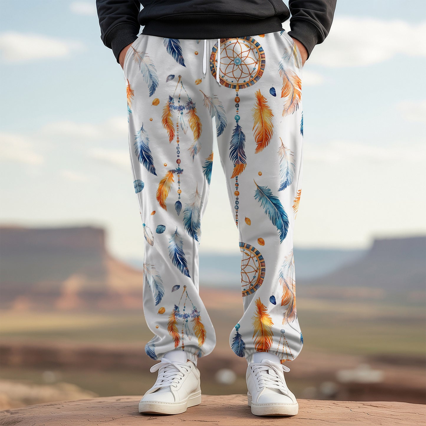 Tribal Aztec Pattern Sweatpants for Men & Women 21