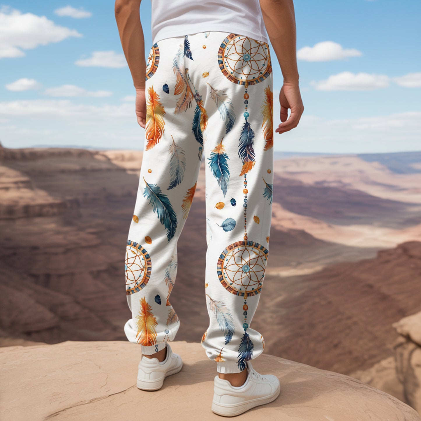 Tribal Aztec Pattern Sweatpants for Men & Women 21