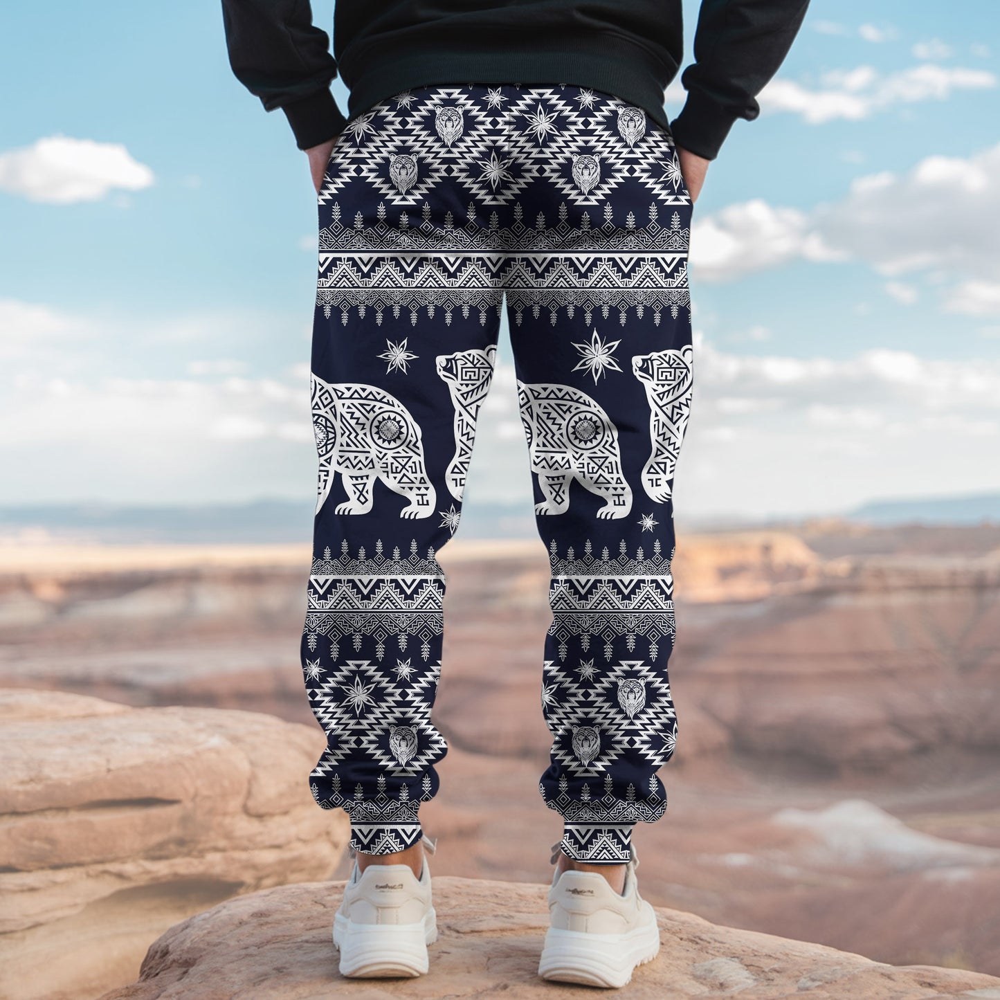 Tribal Aztec Pattern Sweatpants for Men & Women 20